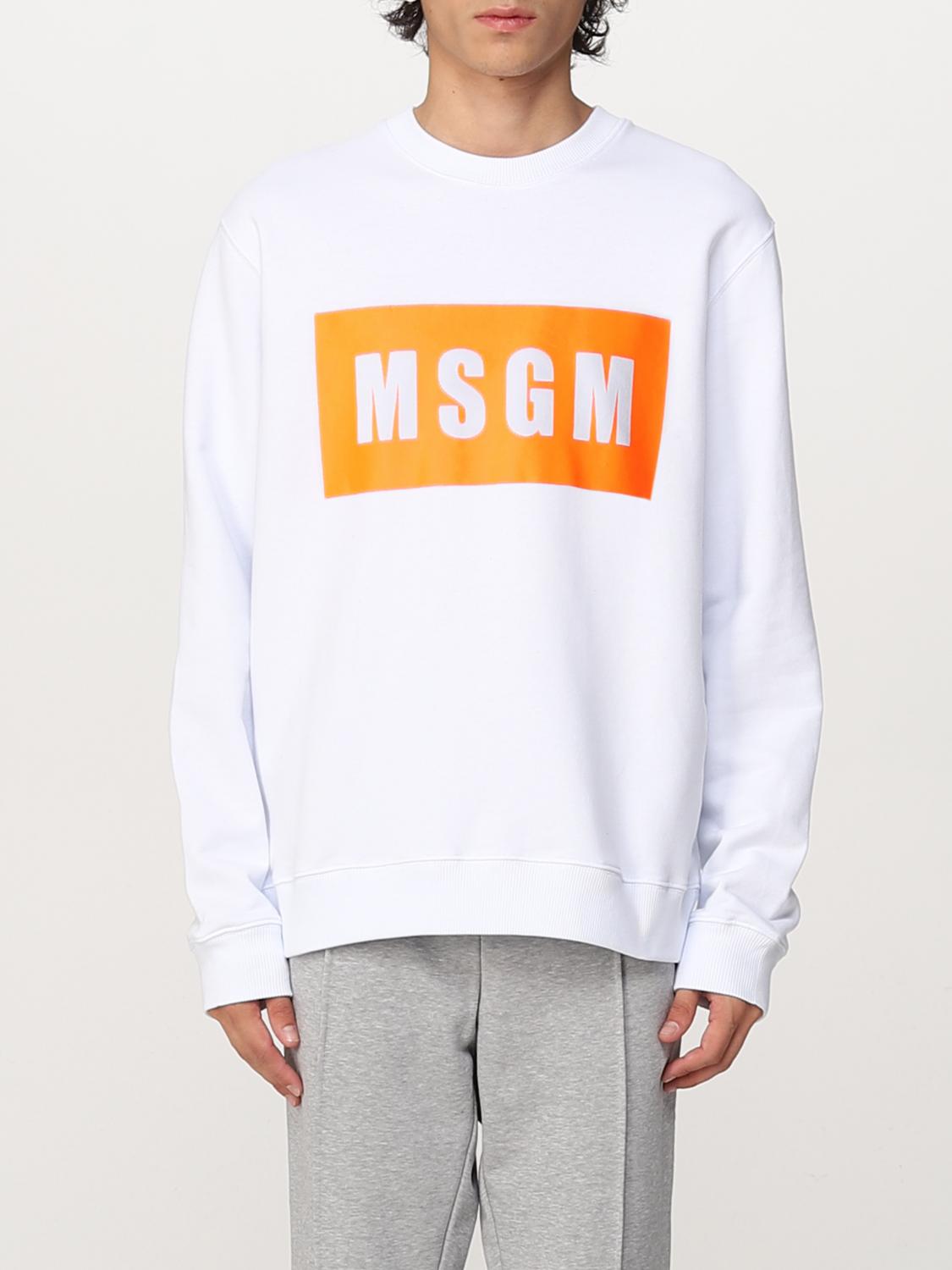 MSGM FELPA: Felpa MSGM con logo, Bianco - Img 1