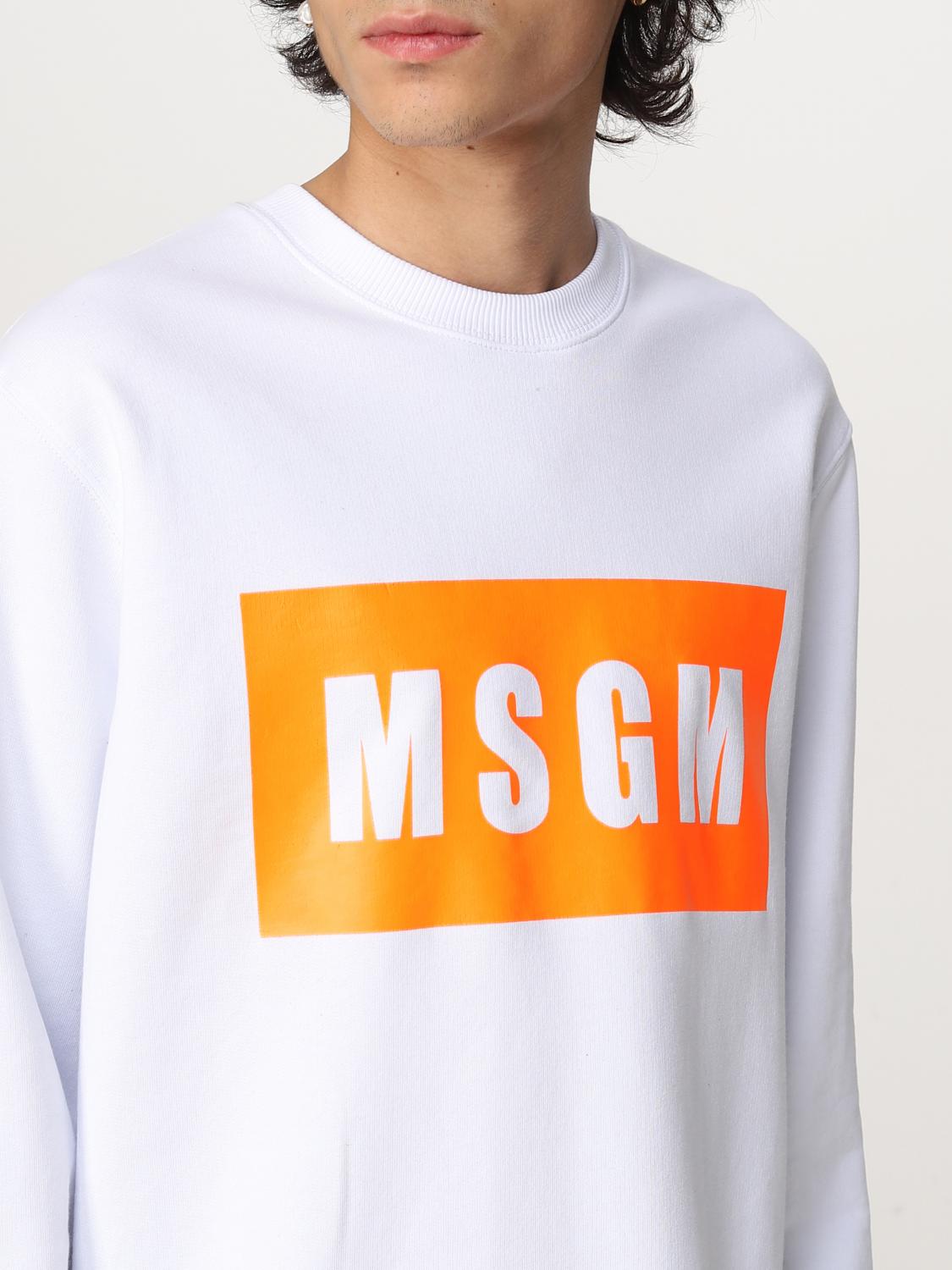 MSGM FELPA: Felpa MSGM con logo, Bianco - Img 3