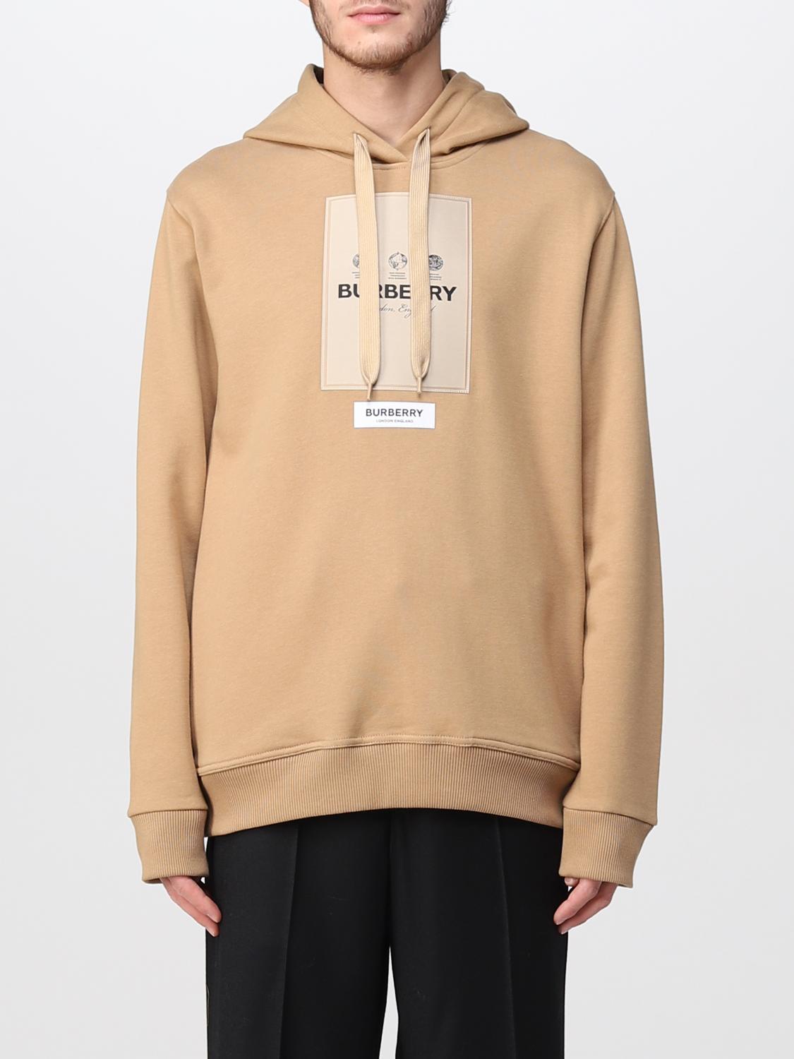 BURBERRY: cotton hoodie - Camel | Burberry sweatshirt 8057531