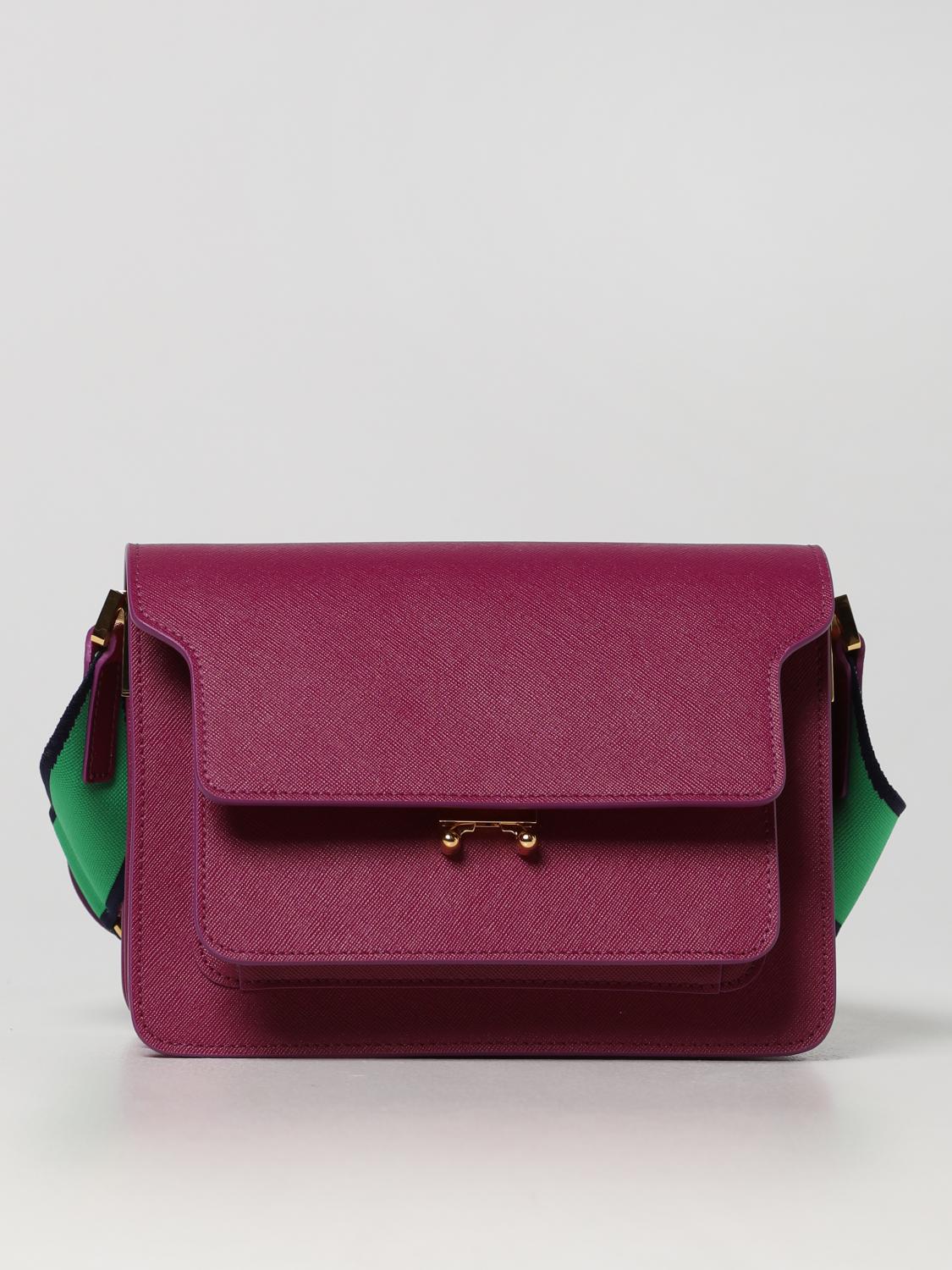 ショルダーバッグ・ポシェット MARNI Woman Shoulder bag Pink SBMPN09U07LV520 Z677C MARNI: Shoulder bag women - Plum | Marni shoulder bag
