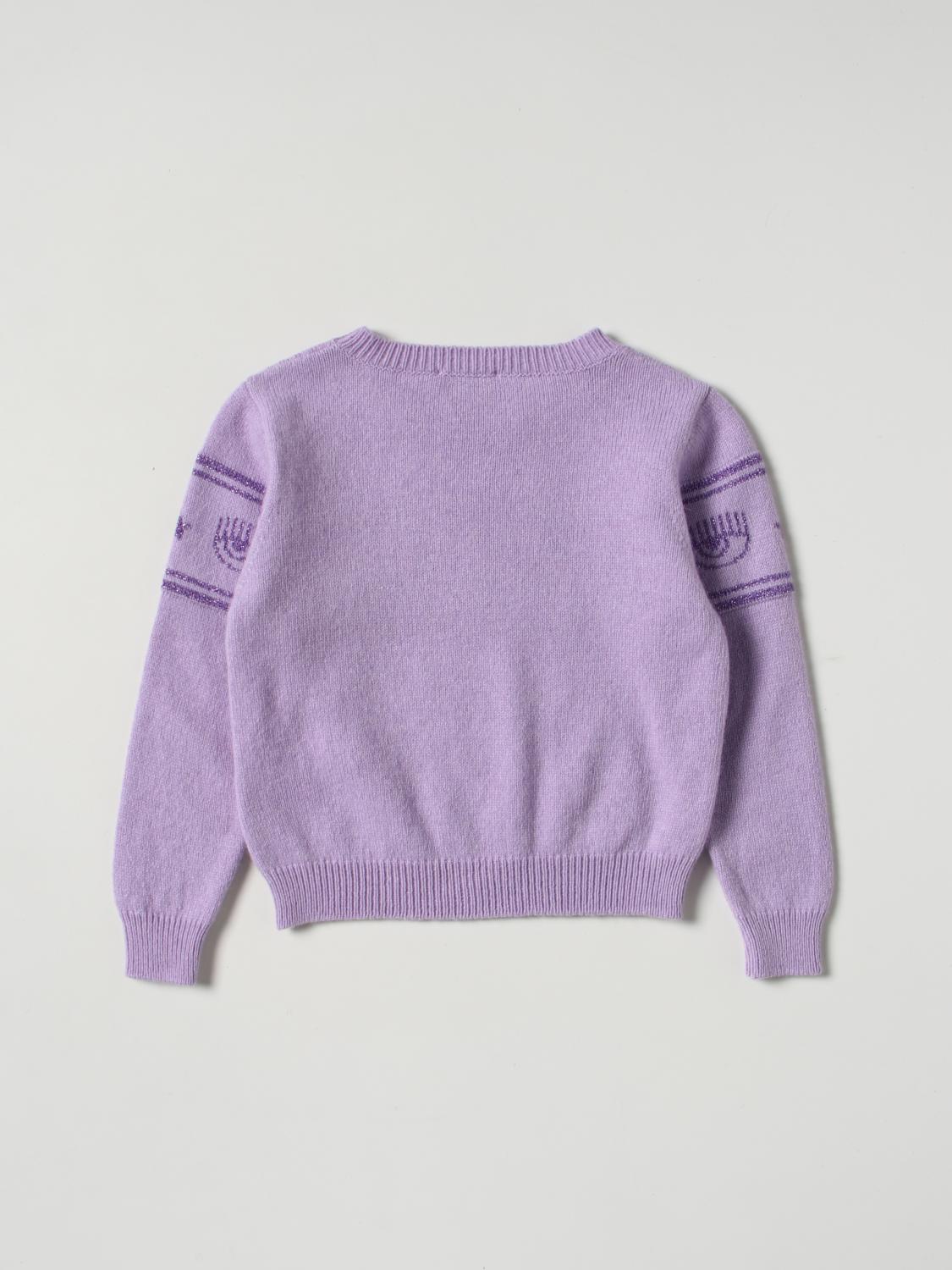 CHIARA FERRAGNI PULLOVER: Chiara Ferragni Mädchen Pullover, Lila - Img 2