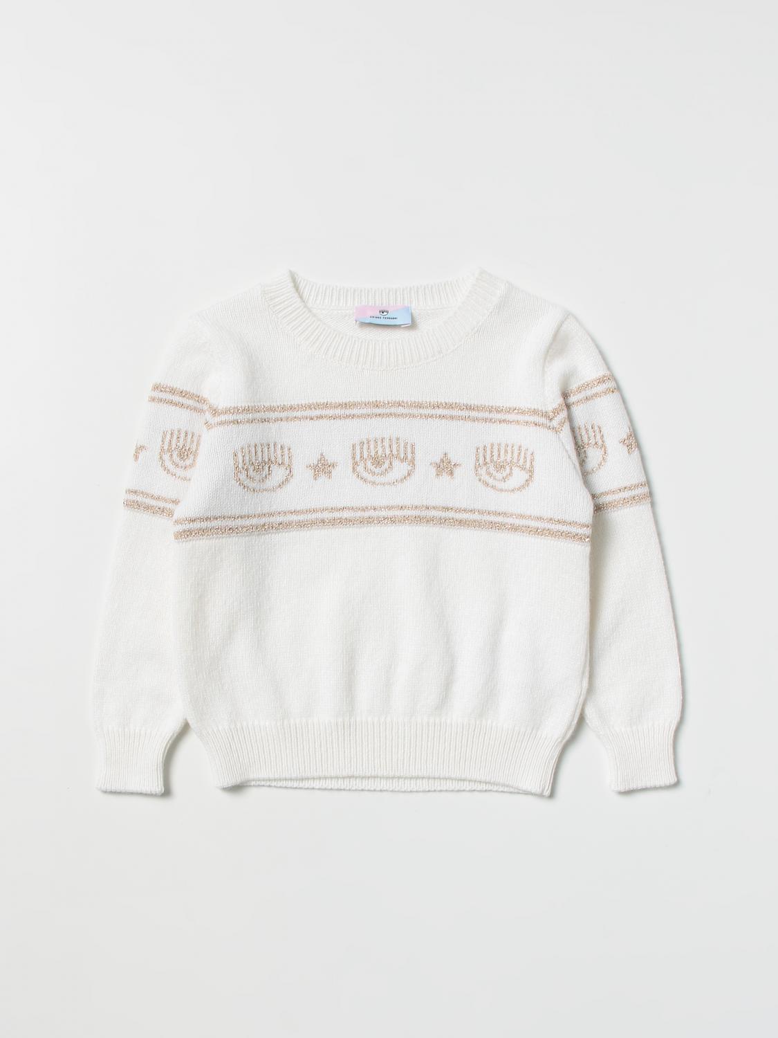 CHIARA FERRAGNI SWEATER: Sweater kids Chiara Ferragni, Yellow Cream - Img 1