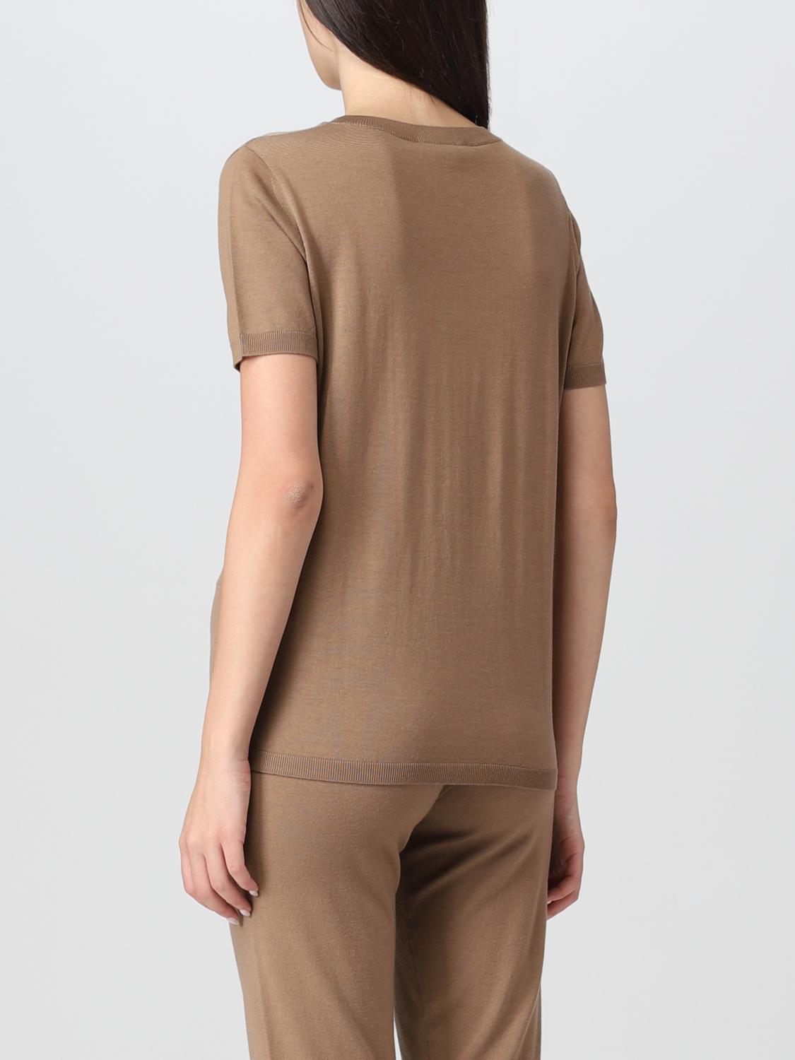 'S MAX MARA CAMISETA: Camiseta mujer S Max Mara, Camello - Img 3