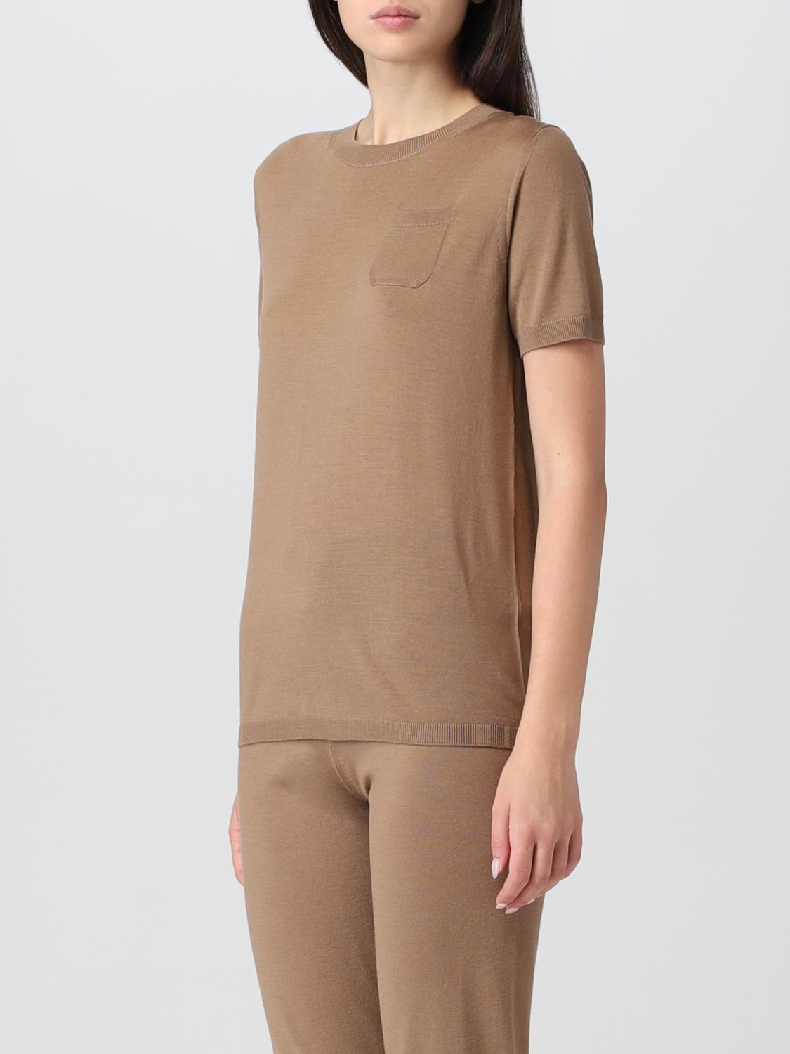 'S MAX MARA CAMISETA: Camiseta mujer S Max Mara, Camello - Img 4