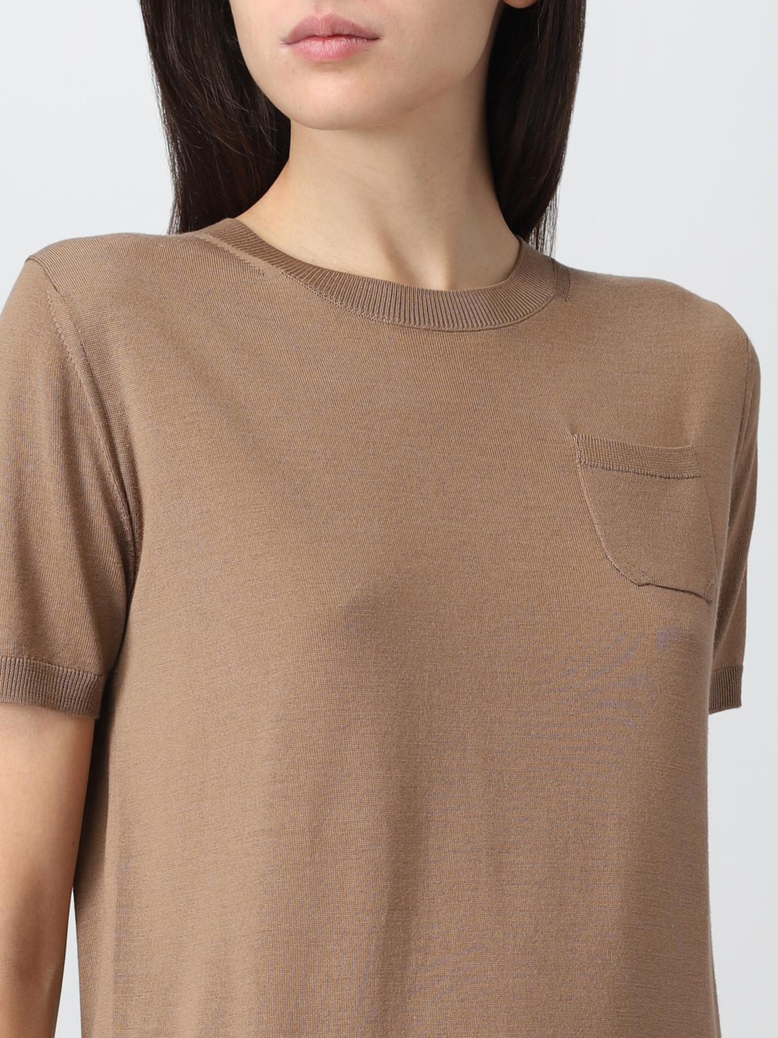 'S MAX MARA CAMISETA: Camiseta mujer S Max Mara, Camello - Img 5