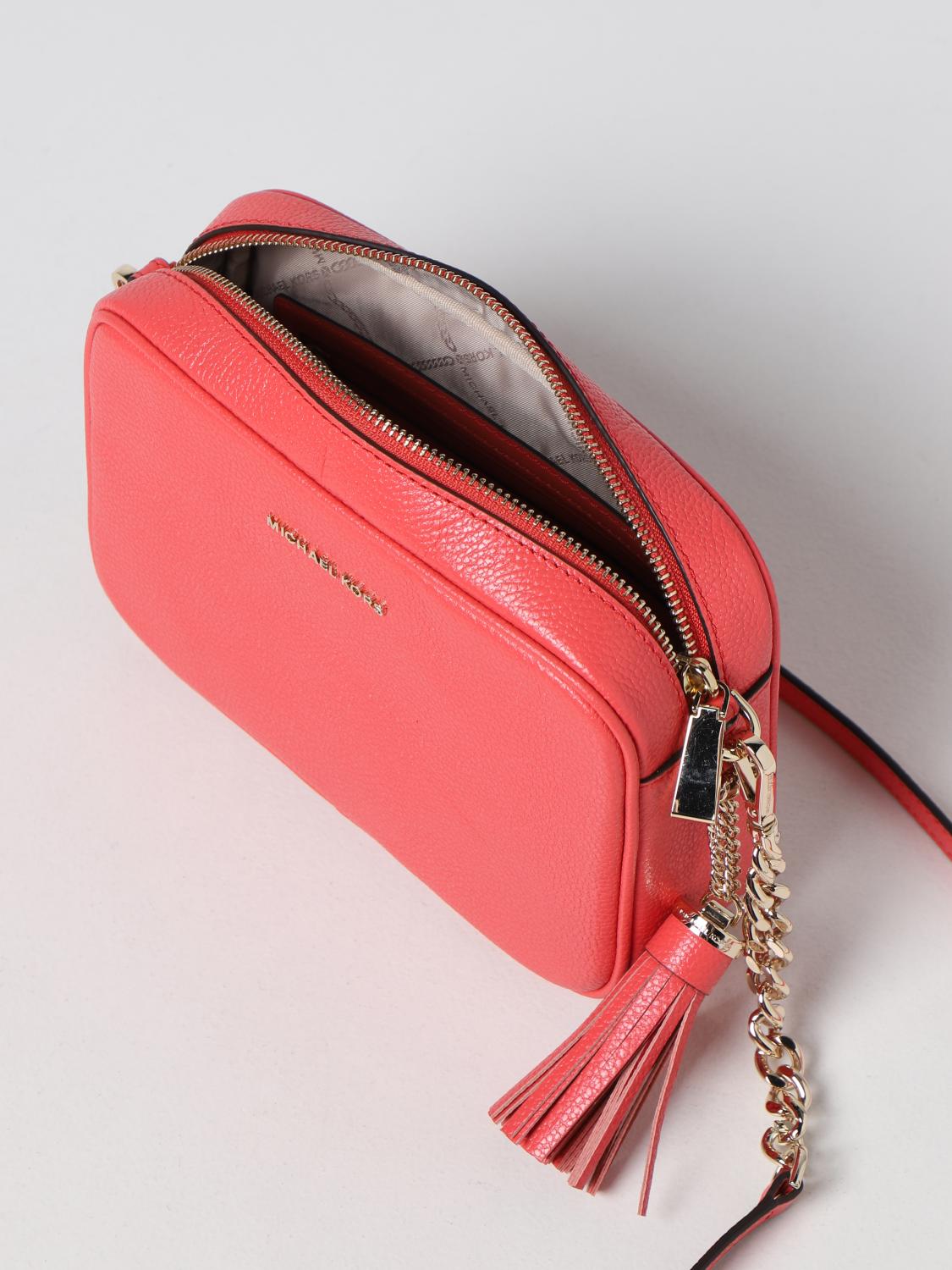 MICHAEL KORS BORSA A TRACOLLA: Borsa Ginny Michael Kors in pelle martellata, Viola - Img 3