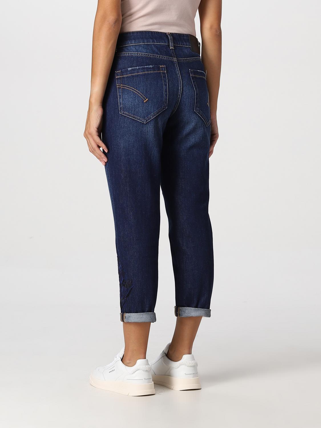 DONDUP JEANS: Jeans Dondup in denim con ricamo, Blue - Img 2