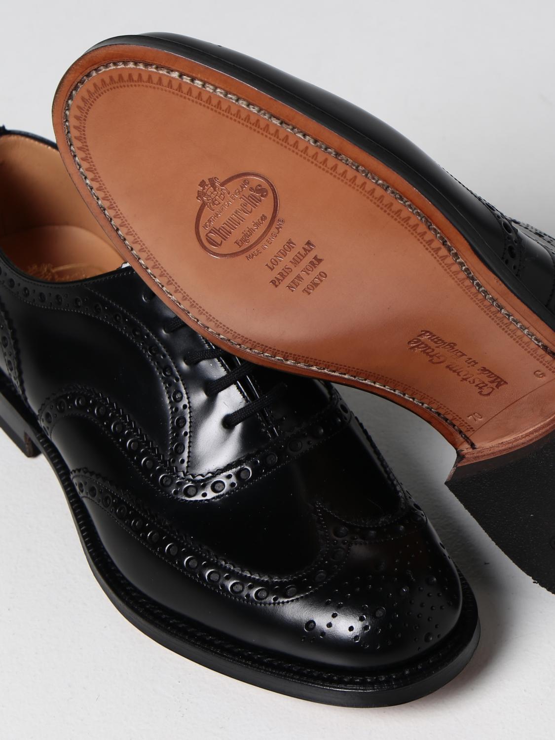 CHURCH'S SCARPE STRINGATE: Derby Burwood Church's in pelle spazzolata, Nero - Img 4
