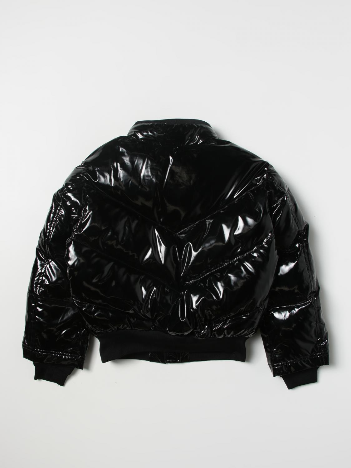 DIESEL: Bomber lucido e imbottito Nero Giacca Diesel