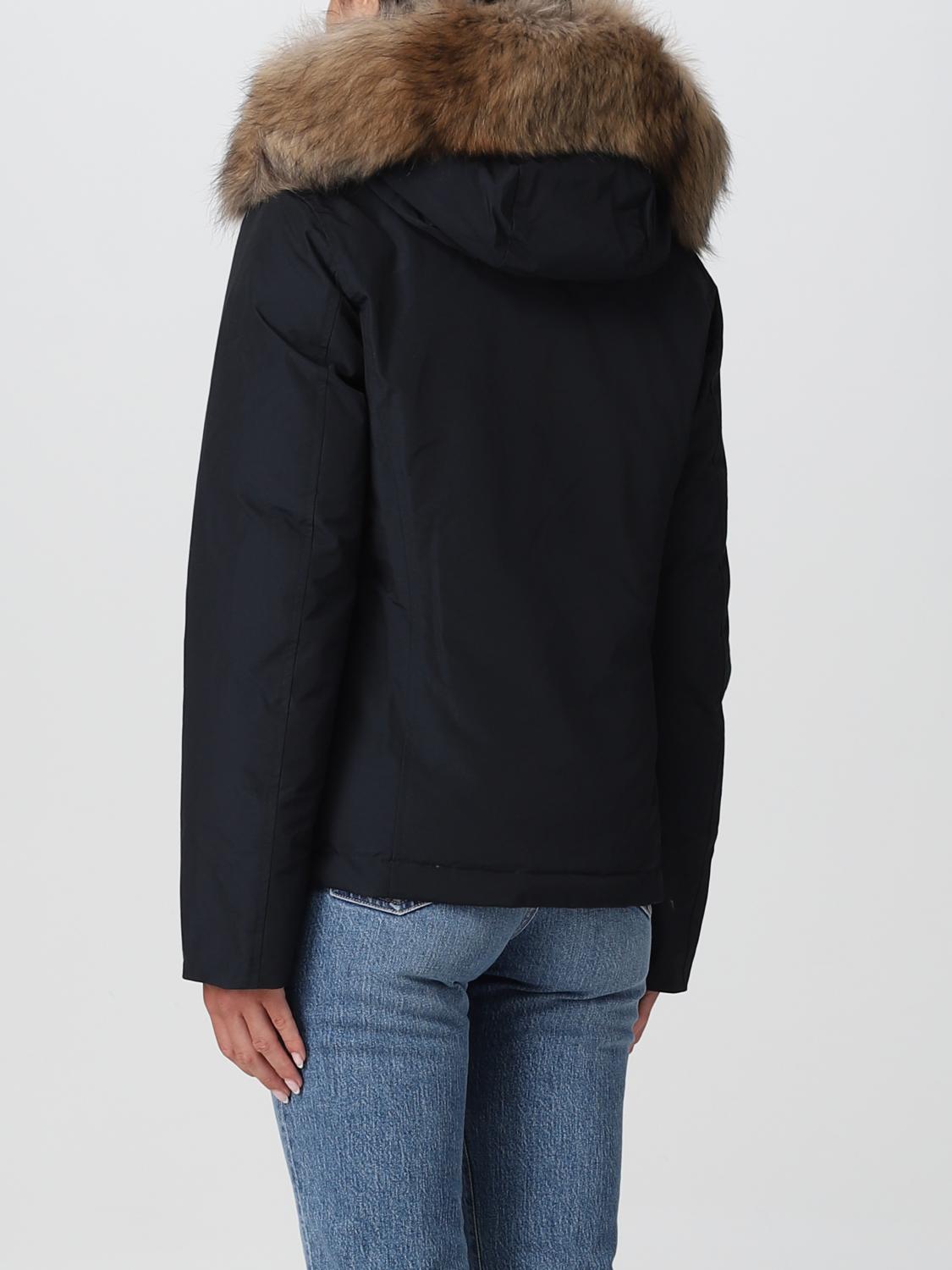 WOOLRICH GIACCA: Parka corto Arctic in Ramar con pelliccia amovibile, Nero - Img 2