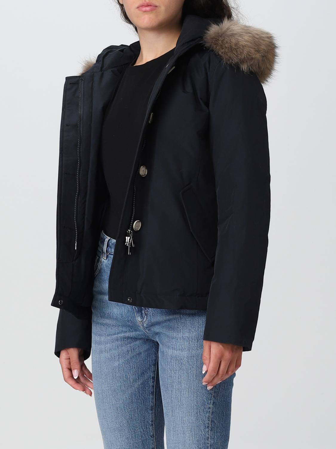 WOOLRICH GIACCA: Parka corto Arctic in Ramar con pelliccia amovibile, Nero - Img 3