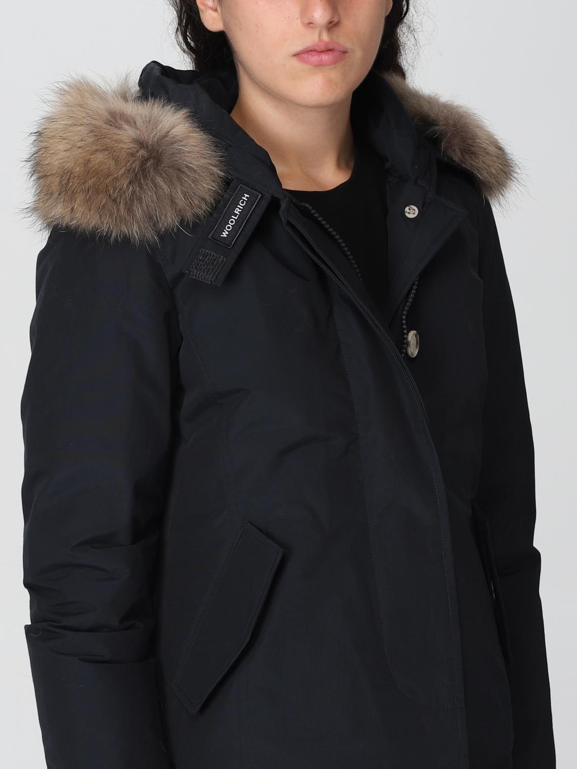 WOOLRICH GIACCA: Parka corto Arctic in Ramar con pelliccia amovibile, Nero - Img 4