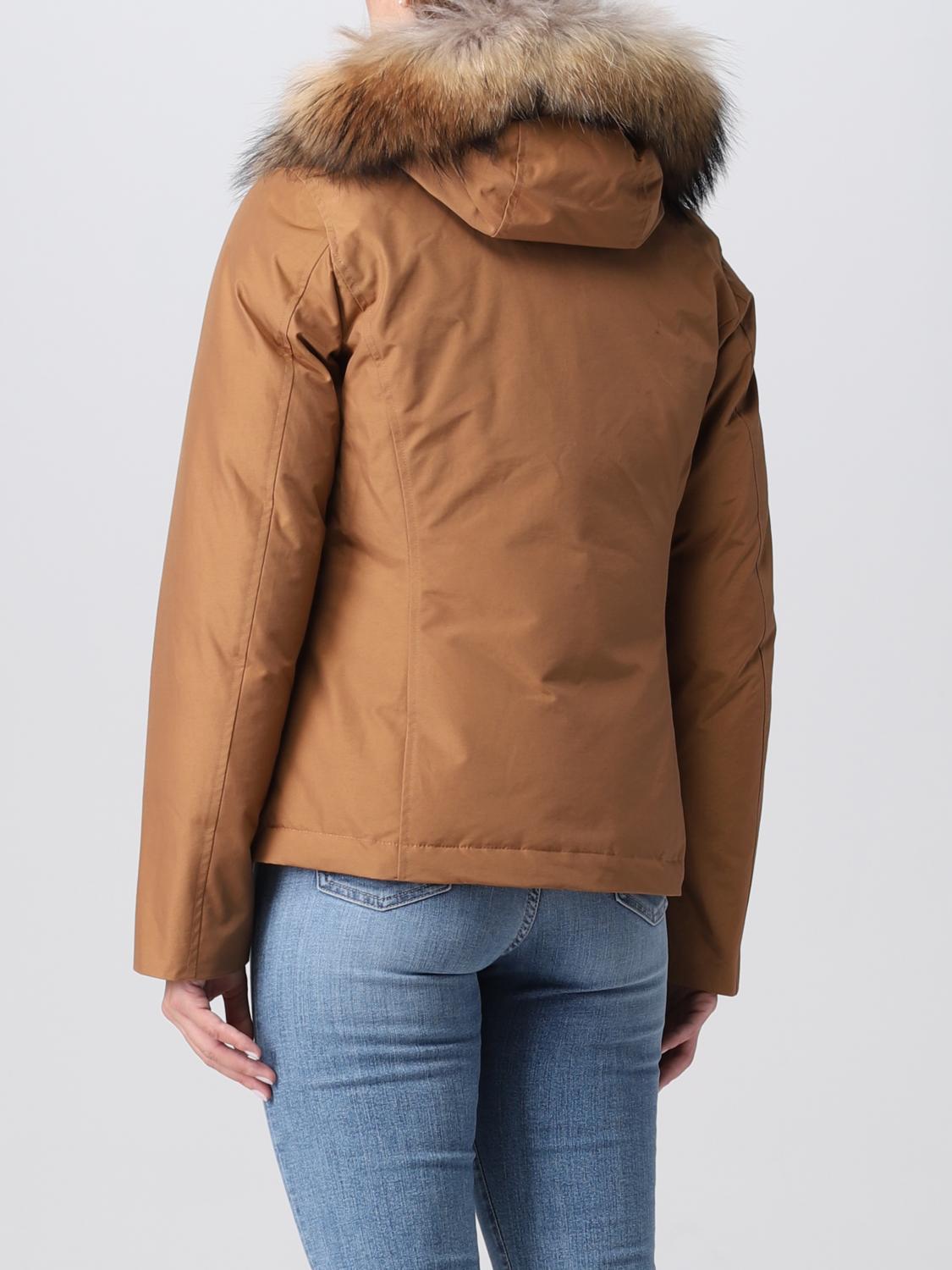 WOOLRICH GIACCA: Parka corto Arctic in Ramar con pelliccia amovibile, Cammello - Img 2