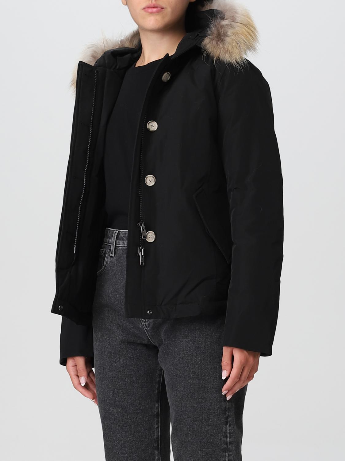 WOOLRICH GIACCA: Parka corto Arctic in Ramar con pelliccia amovibile, Blue Navy - Img 3