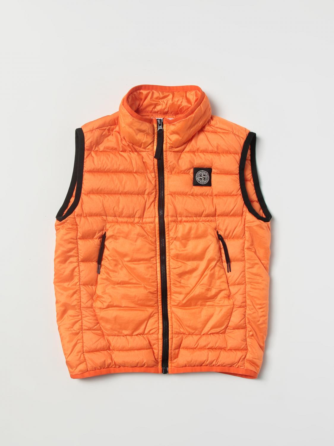 STONE ISLAND JUNIOR CHALECO: Chaleco niños Stone Island Junior, Naranja - Img 1