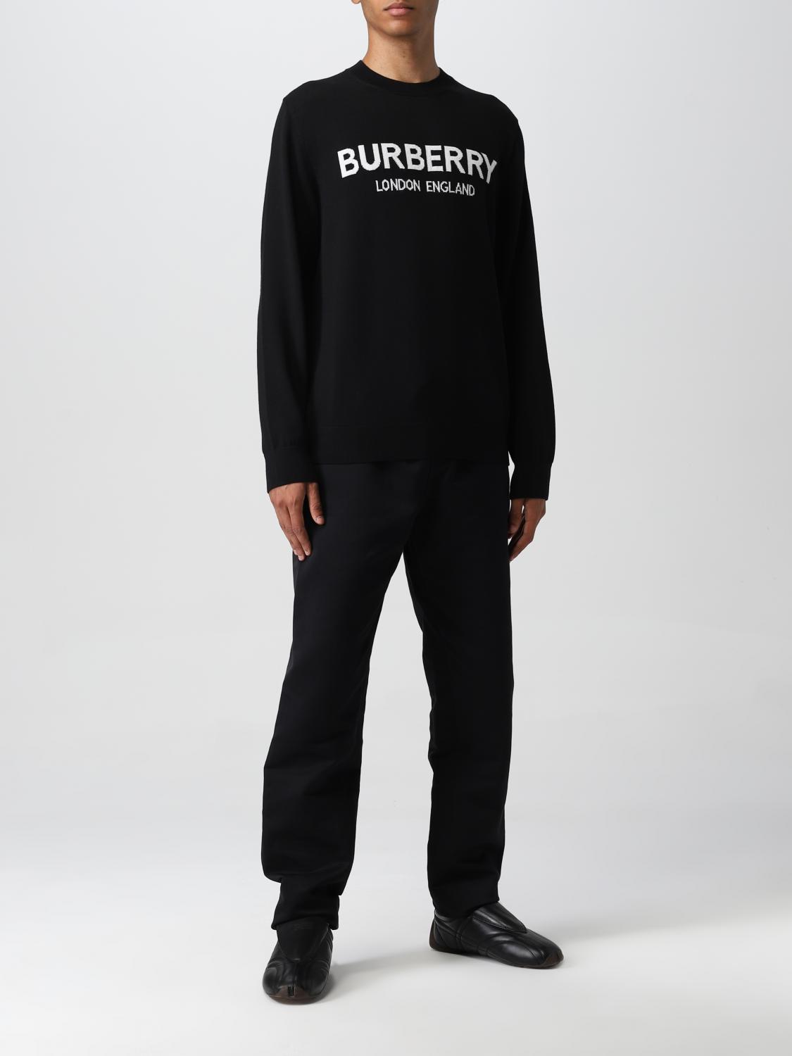 Burberry wool blend sweater with logo - Black | 8054896 | GIGLIO.COM