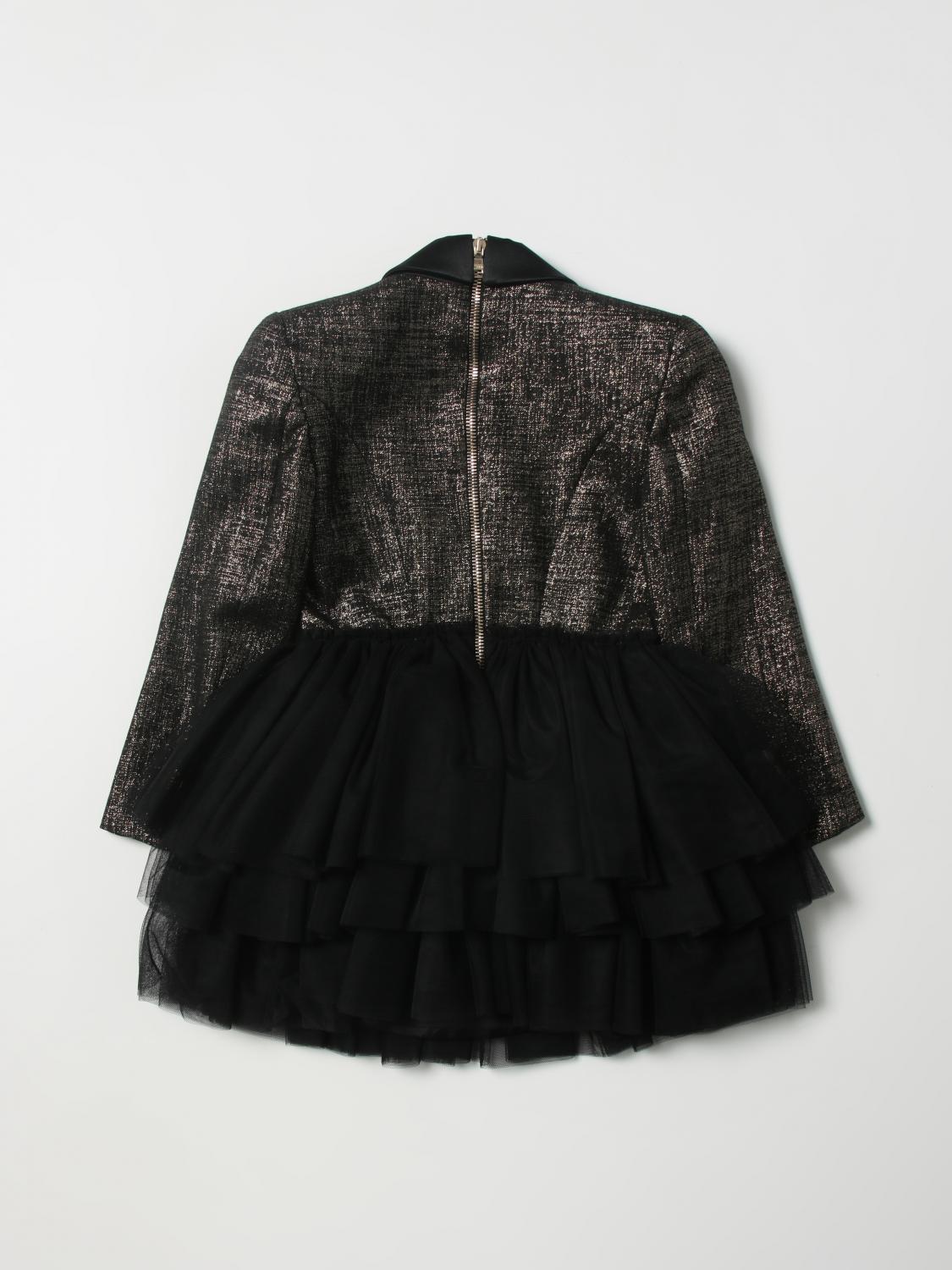 BALMAIN VESTIDO: Vestido niños Balmain, Negro - Img 2