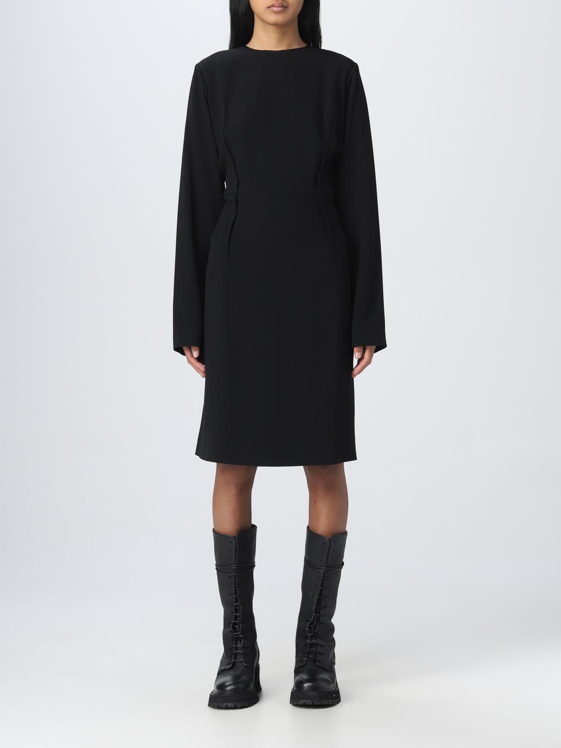 Robe Noire élégante De Marque Aspesi - Soie Et Coton, Made In Italy, Neuve Avec étiquettes
