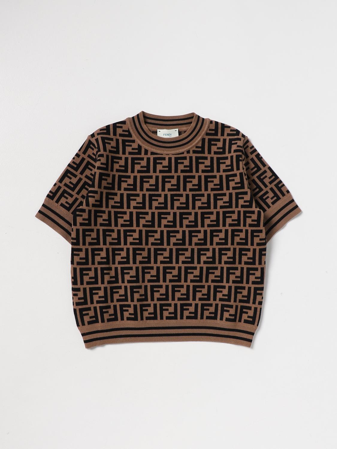FENDI: T-shirt kids Kids - Orange | Fendi top JFG069AEYD