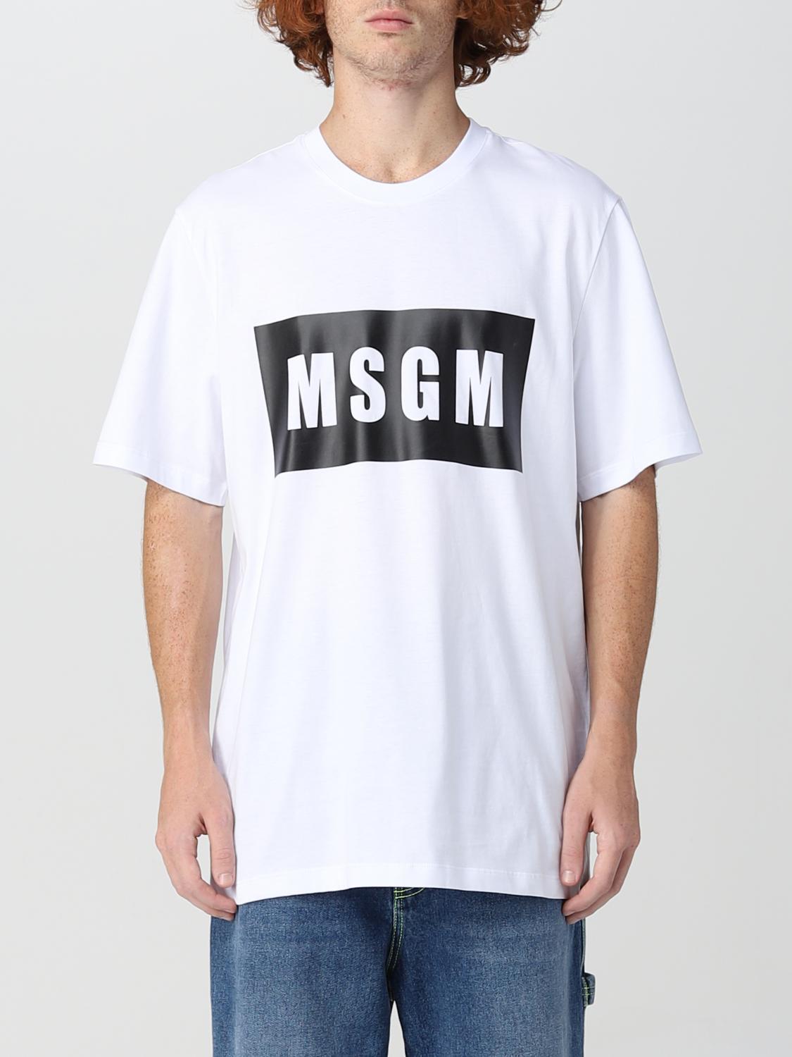 Tシャツ・カットソー MSGM Men T-shirt White 2000MM520200002 01 MSGM:Tシャツ メンズ - ホワイト | GIGLIO.COMオンラインのMSGM