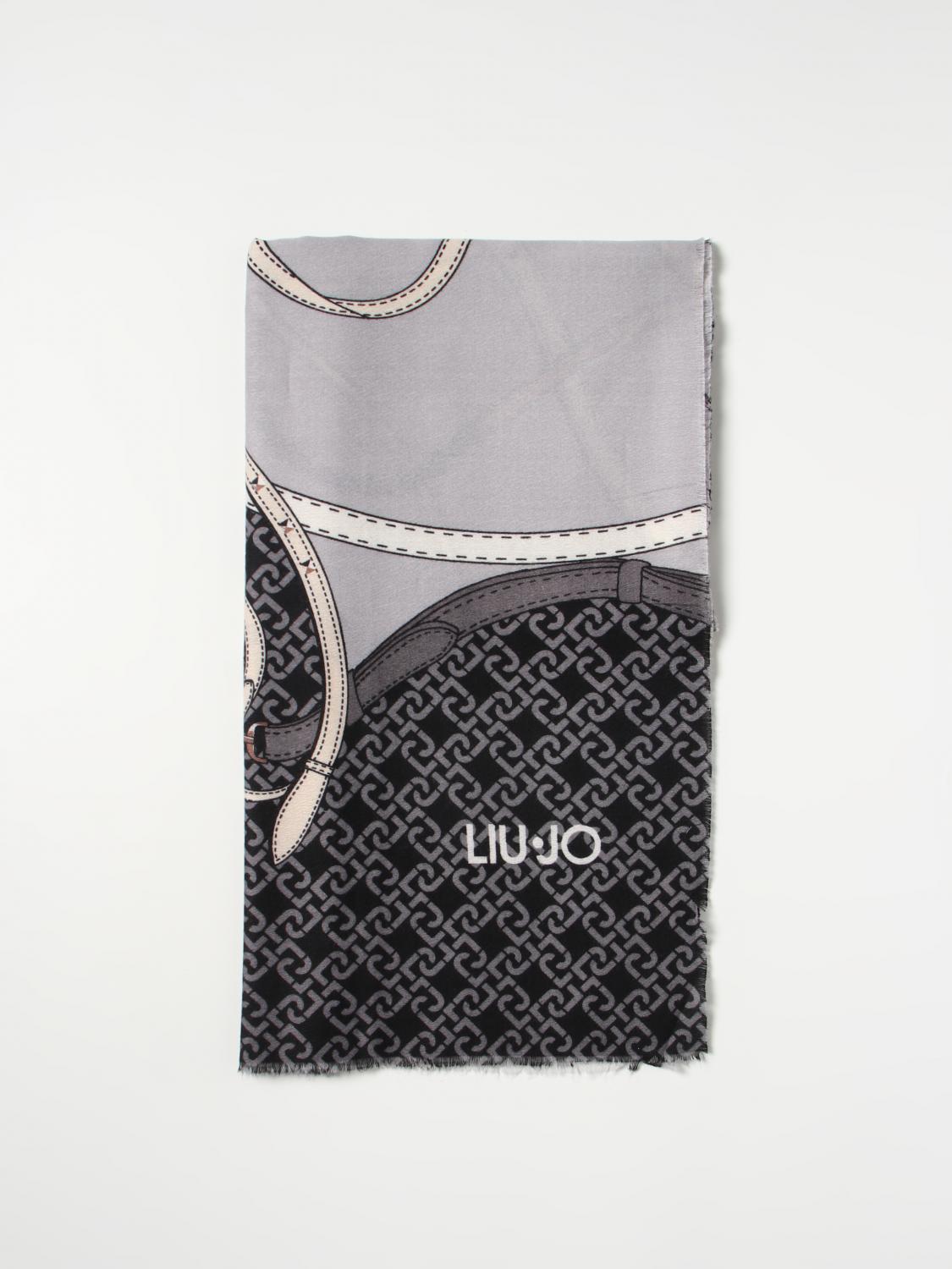 LIU JO SCIARPA: Stola Liu Jo con logo, Nero - Img 1