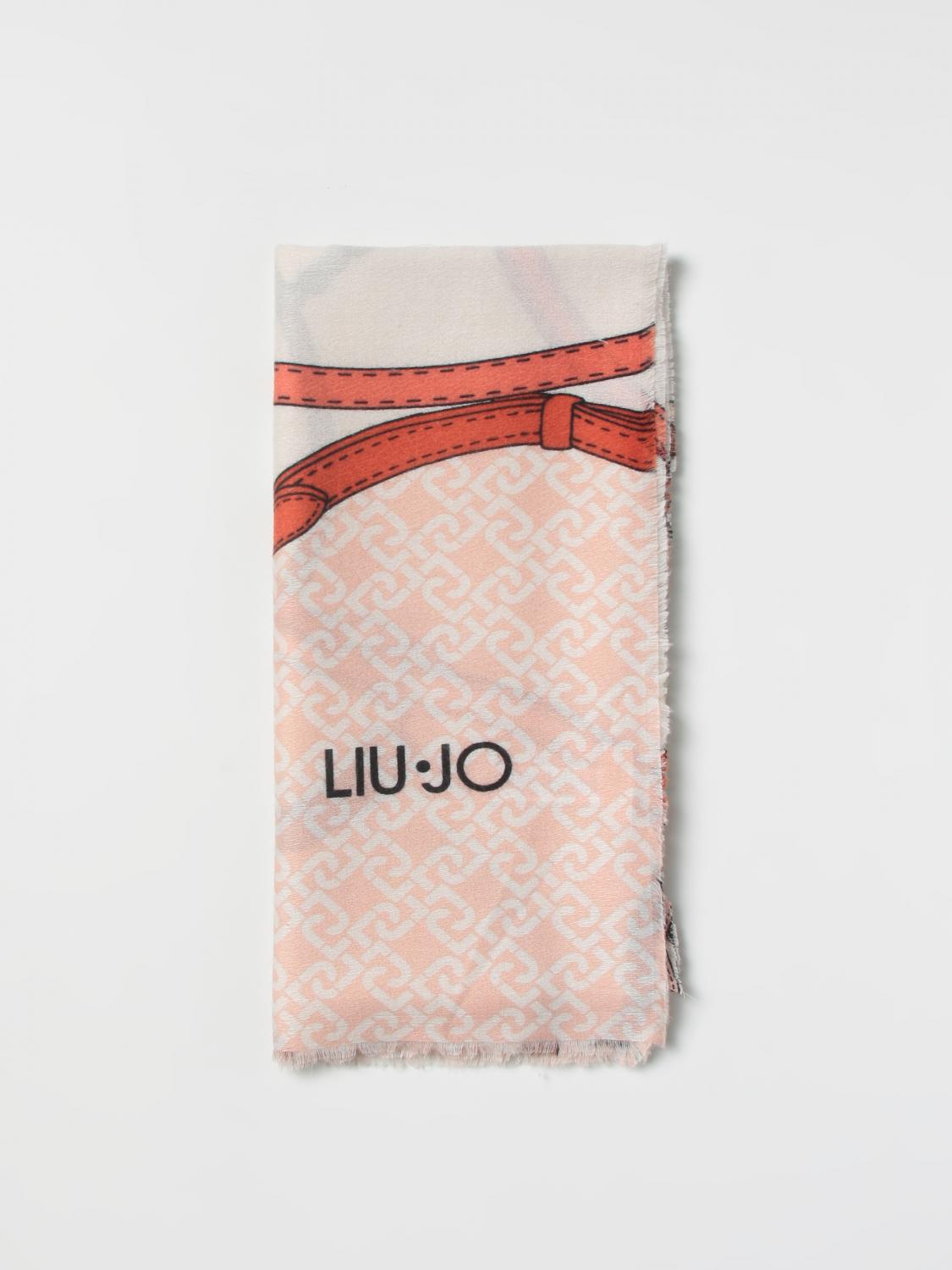 LIU JO SCIARPA: Stola Liu Jo con logo, Cipria - Img 1