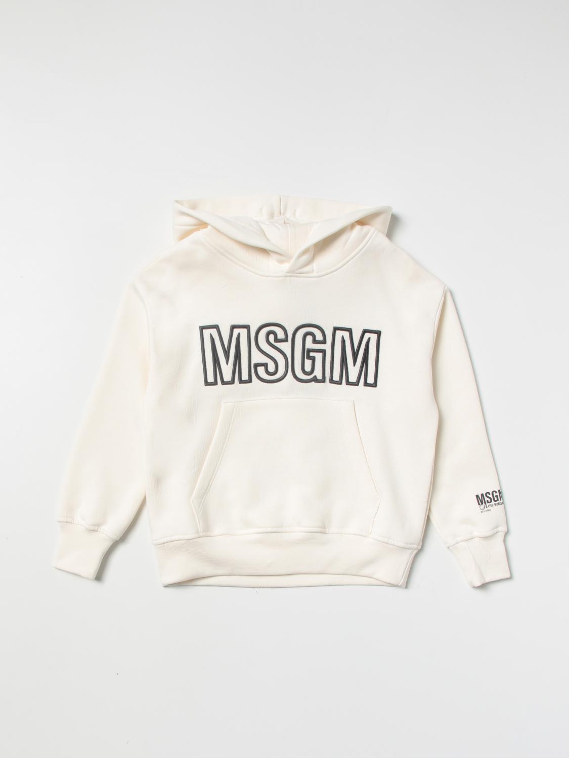 MSGM KIDS PULLOVER: MSGM Kids Jungen Pullover, Cream - Img 1