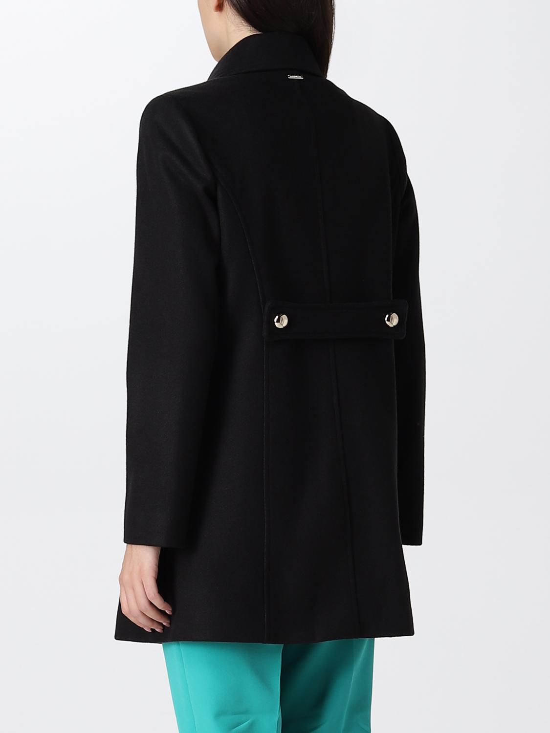 LIU JO CAPPOTTO: Cappotto a doppiopetto Liu Jo in misto lana, Nero - Img 2