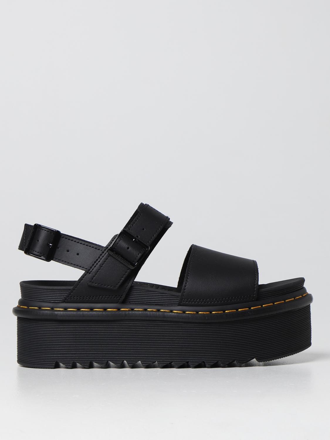 DR. MARTENS FLAT SANDAL: Flat sandals women Dr. Martens, Black - Img 1