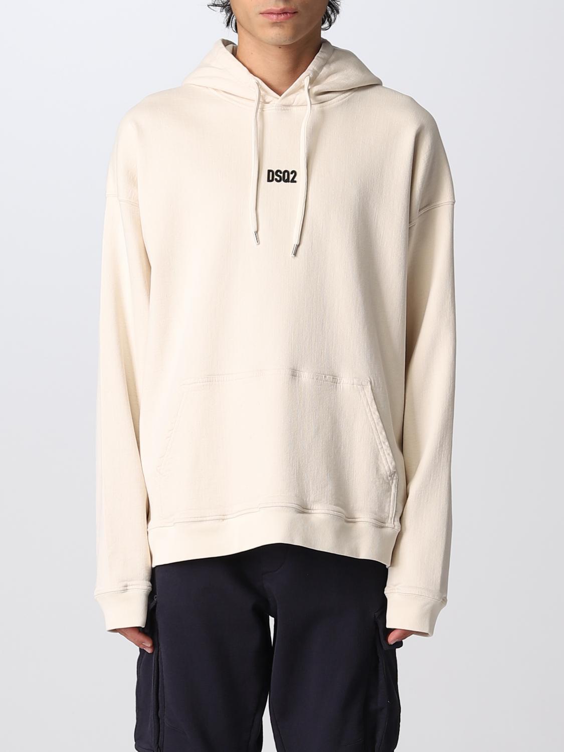 DSQUARED2 FELPA: Felpa Dsquared2 in cotone, Bianco - Img 1