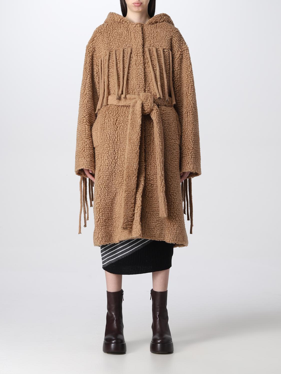STELLA MCCARTNEY: Coat women - Biscuit | Stella McCartney fur coat