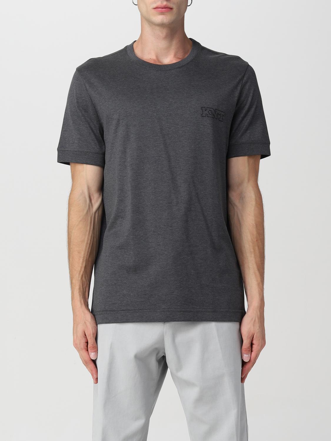 Tシャツ・カットソー KITON Men T Shirts UMM04190200302 Grey Kiton T-Shirt - Grey - Men | UMM04190200302 | thebs.com