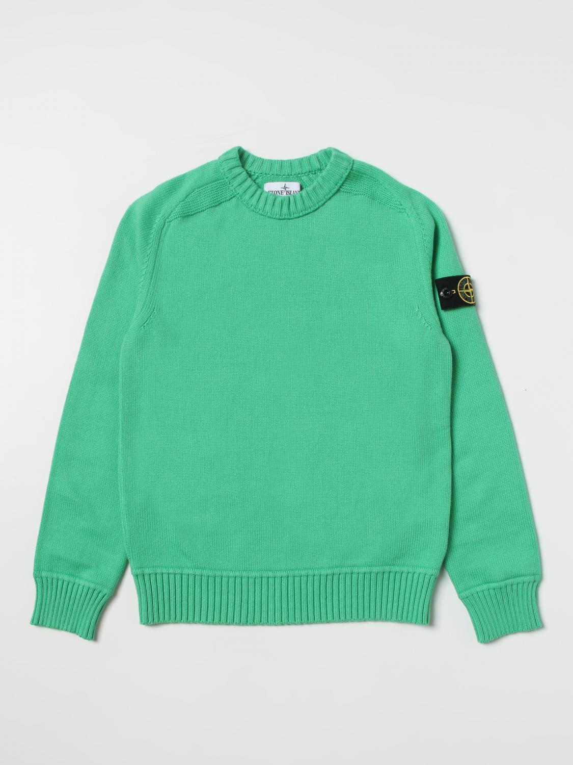 STONE ISLAND JUNIOR 毛衣: 毛衣 儿童 Stone Island Junior, 绿色 - Img 1