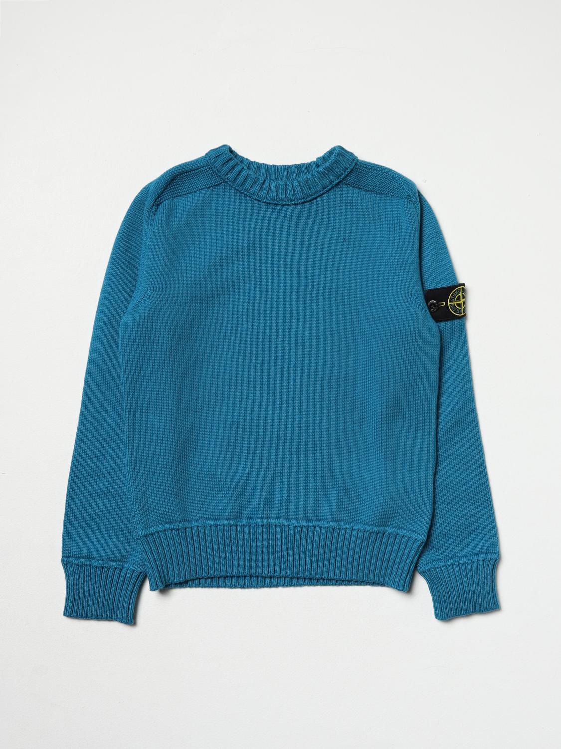 STONE ISLAND JUNIOR PULLOVER: Stone Island Junior Jungen Pullover, Blau 1 - Img 1