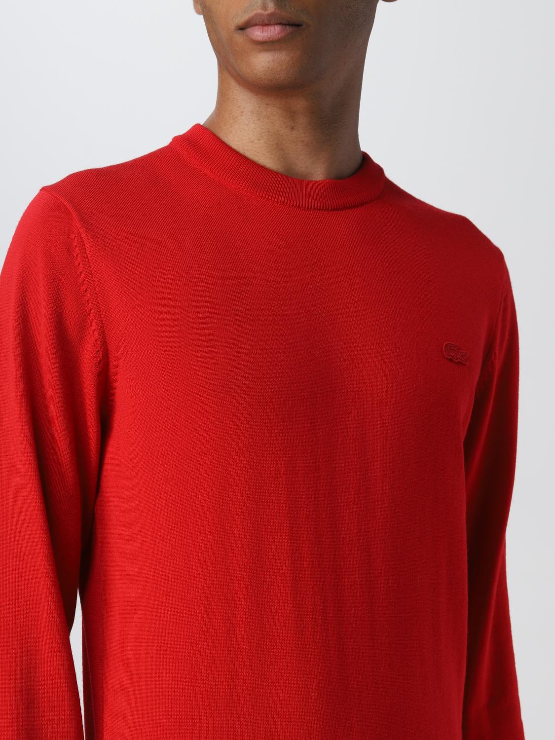 LACOSTE PULLOVER: Lacoste Herren Pullover, Rot - Img 3