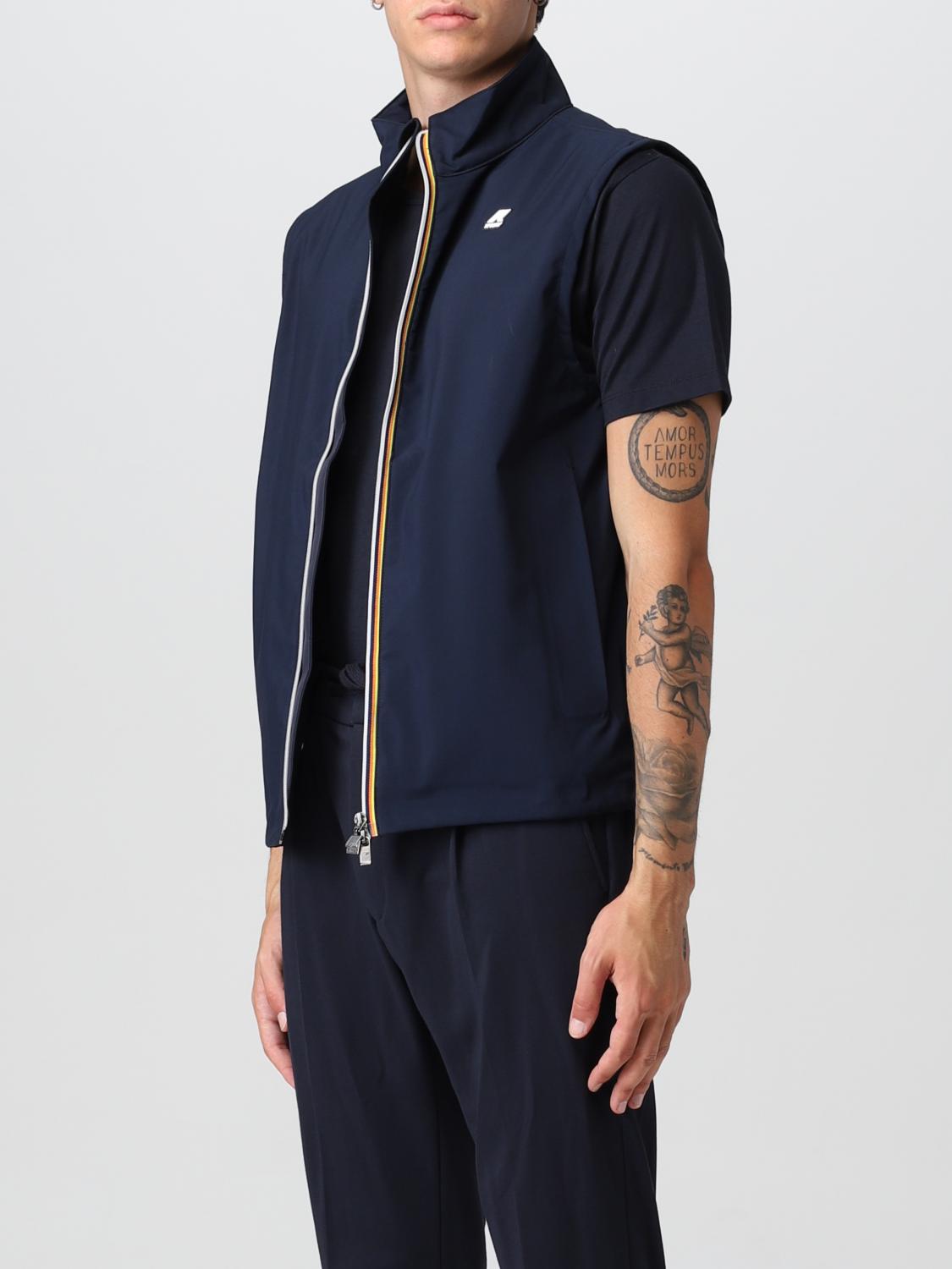 K-WAY SUIT VEST: Coat men K-way, Blue - Img 3