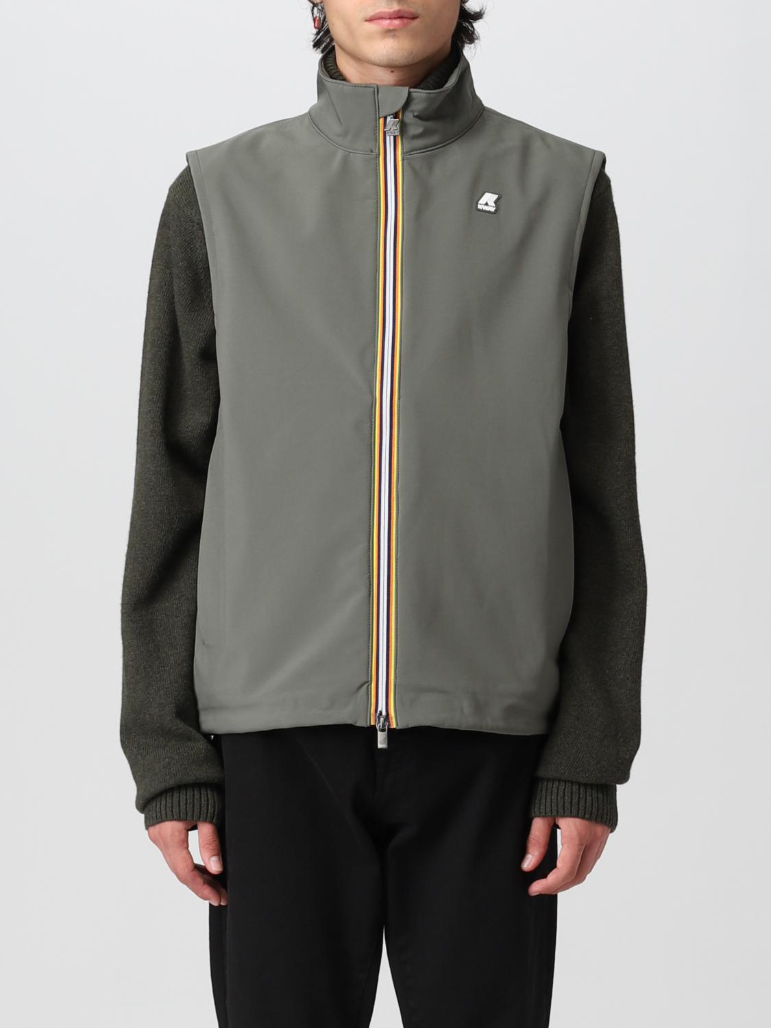 K-WAY SUIT VEST: Coat men K-way, Green - Img 1