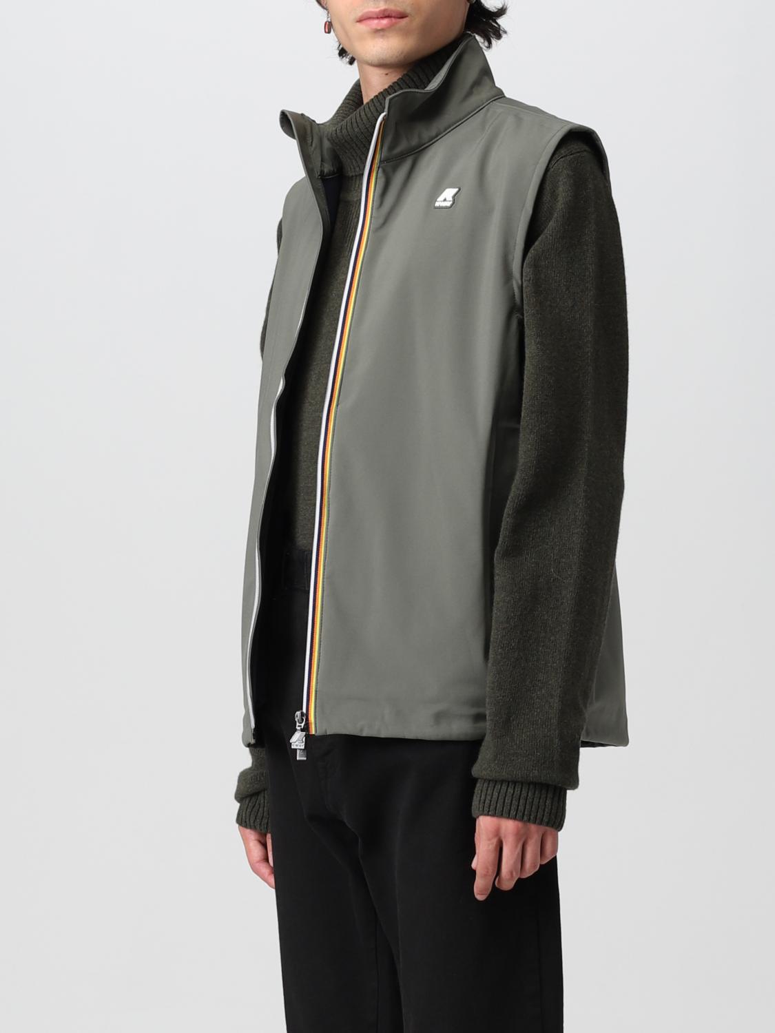 K-WAY SUIT VEST: Coat men K-way, Green - Img 3