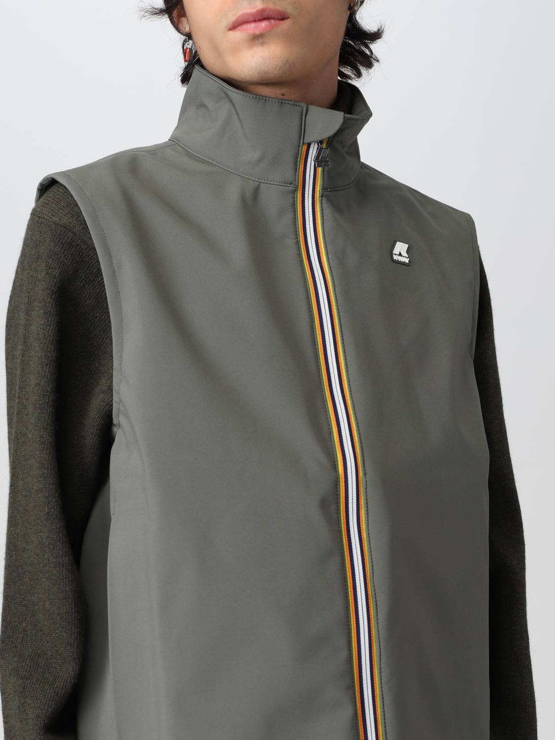 K-WAY SUIT VEST: Coat men K-way, Green - Img 4
