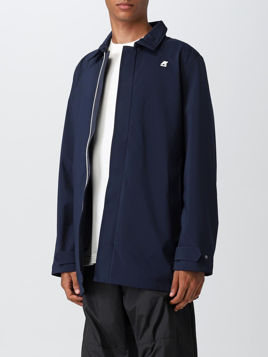 K-WAY JACKET: Coat men K-way, Blue - Img 3