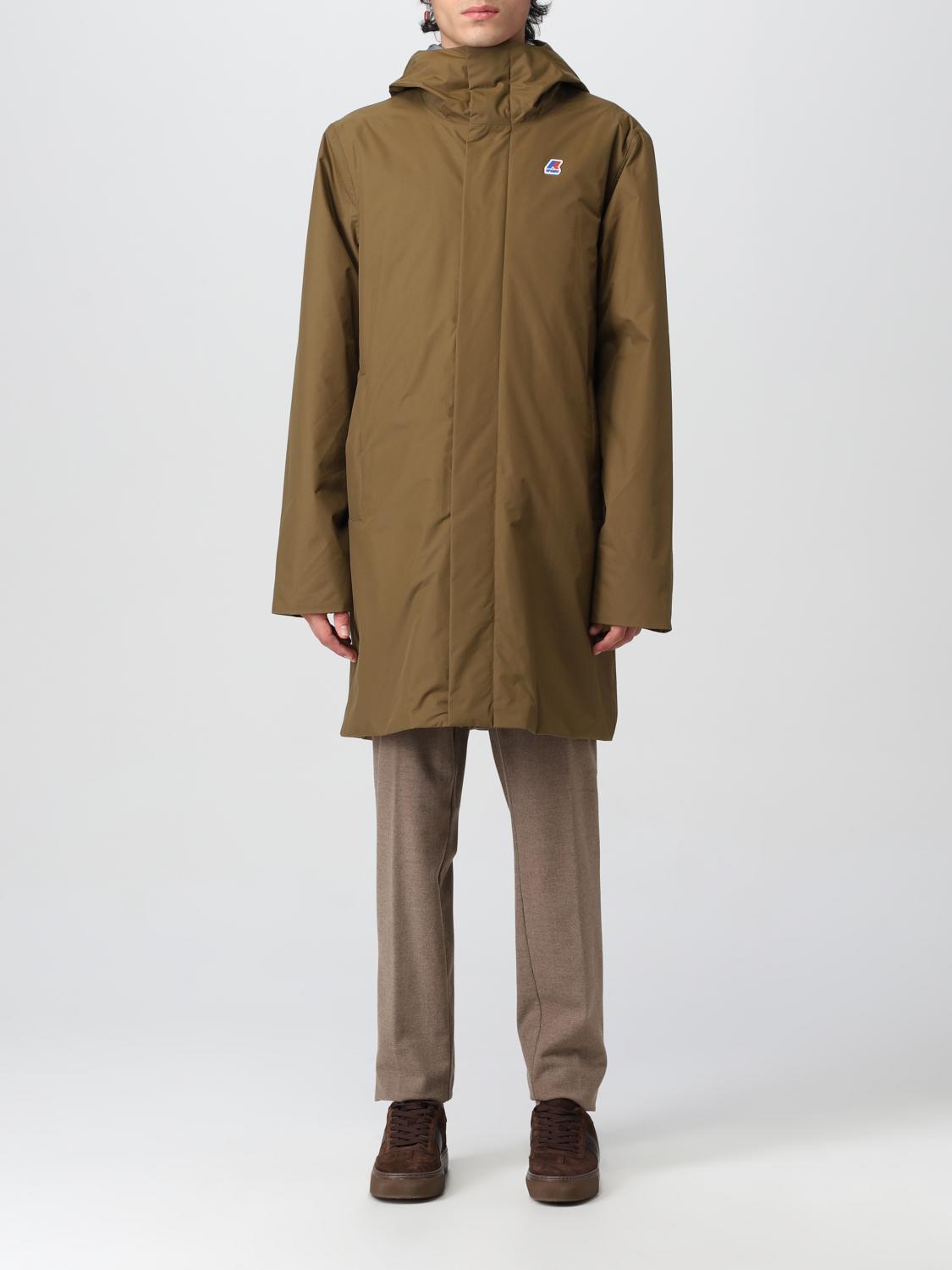 K-WAY JACKET: Coat men K-way, Brown - Img 1
