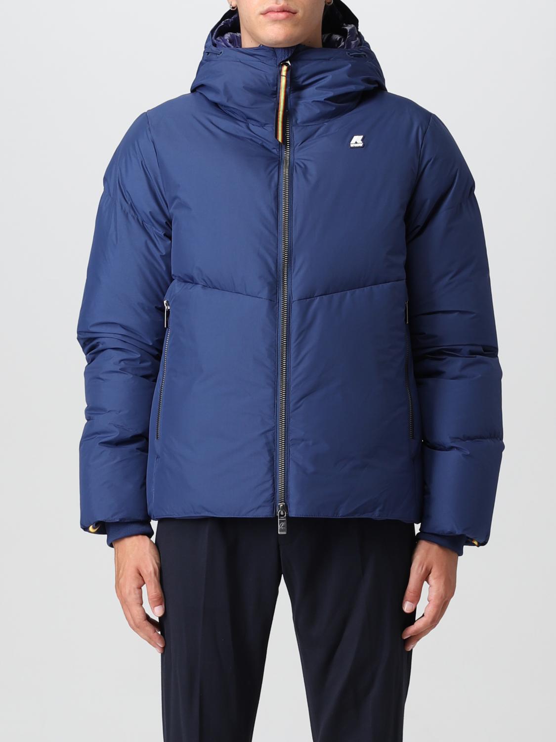 K-WAY JACKET: Coat men K-way, Blue - Img 1