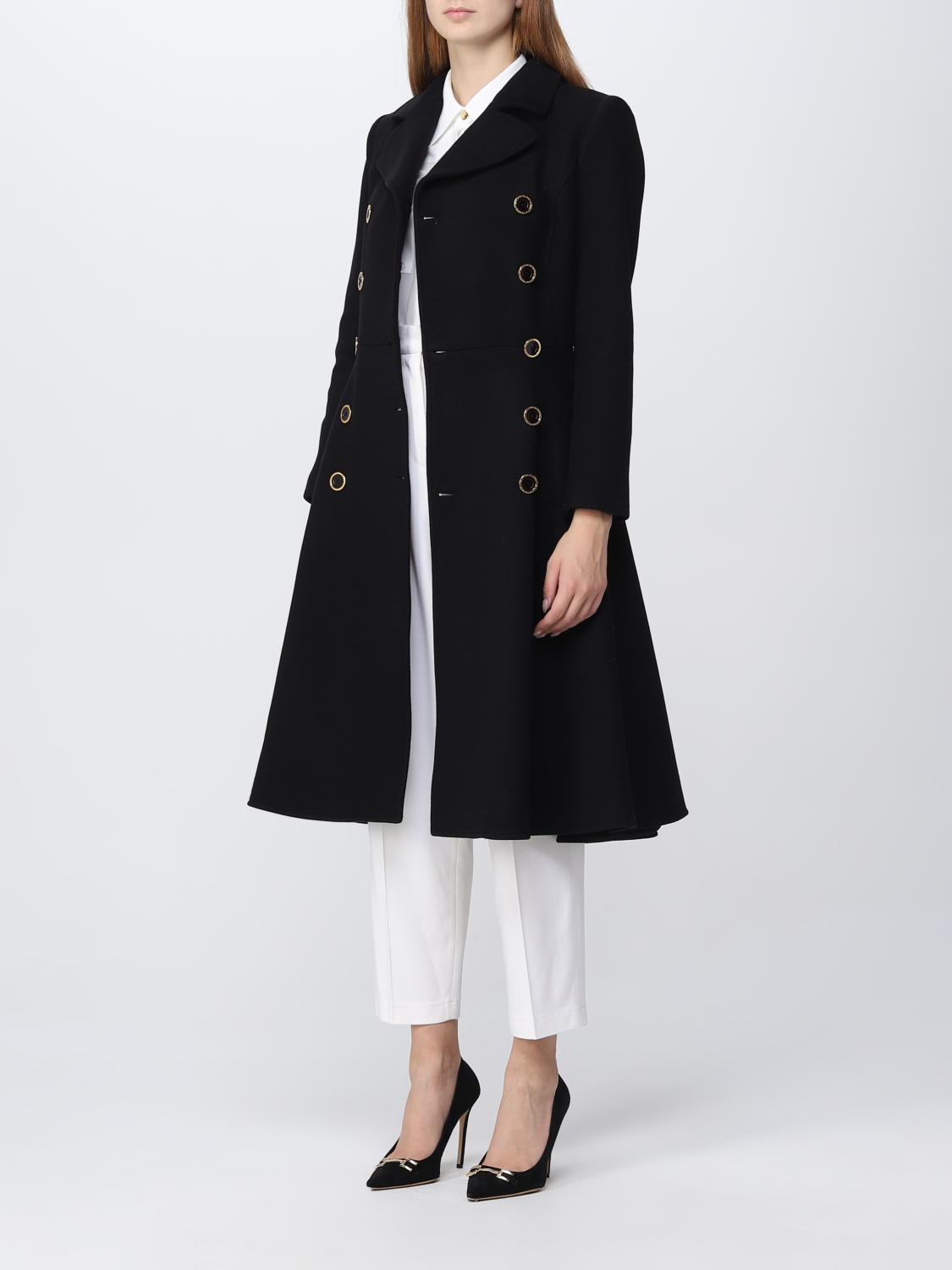 ELISABETTA FRANCHI CAPPOTTO: Cappotto Elisabetta Franchi in panno, Nero - Img 4