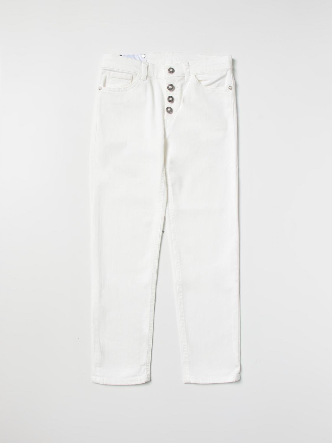 DONDUP KIDS JEANS: Dondup Jungen Hose, Cream - Img 1
