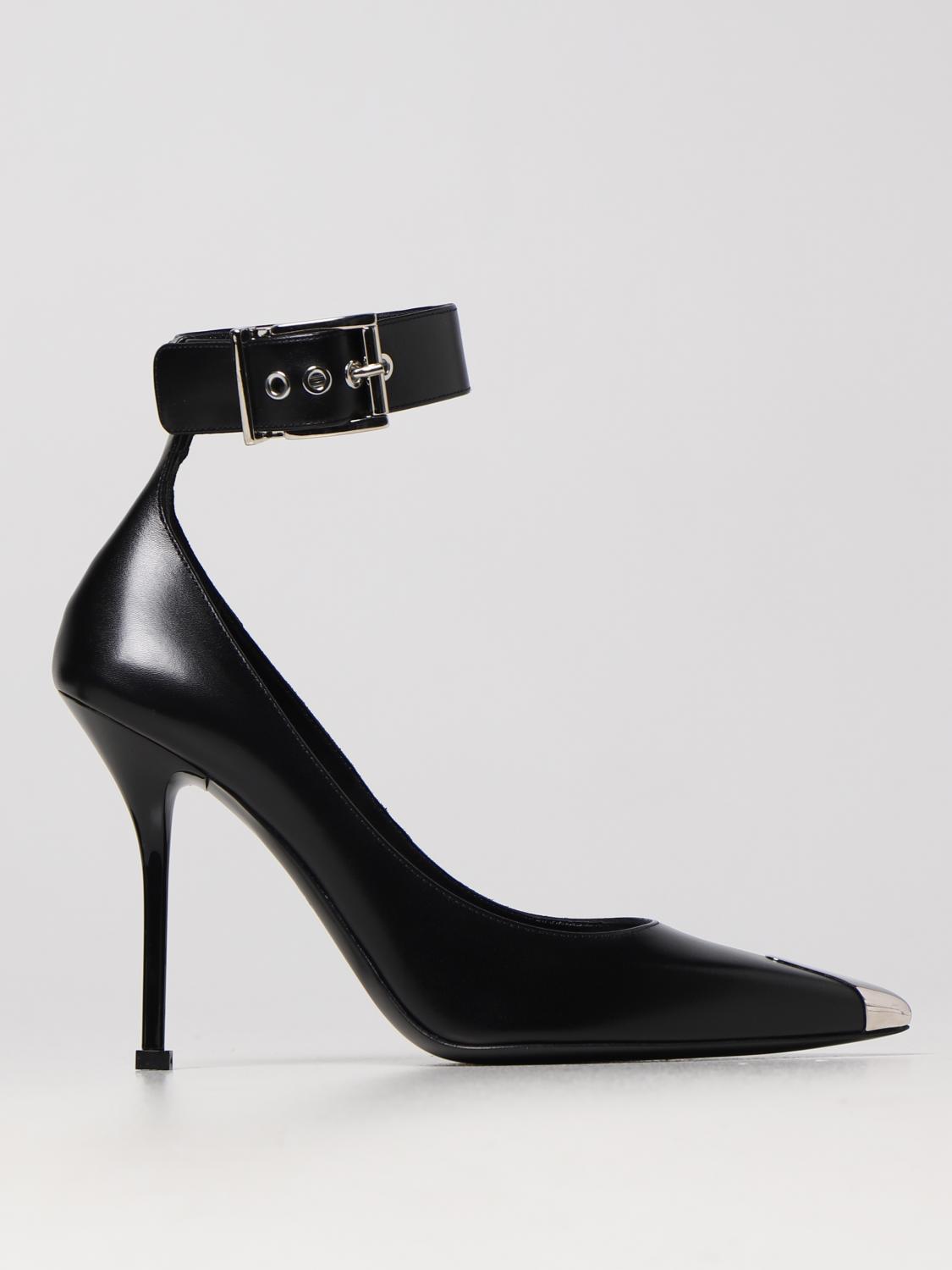 MCQUEEN HIGH HEEL SHOES: McQueen Pump Punk leather pumps, Black - Img 1
