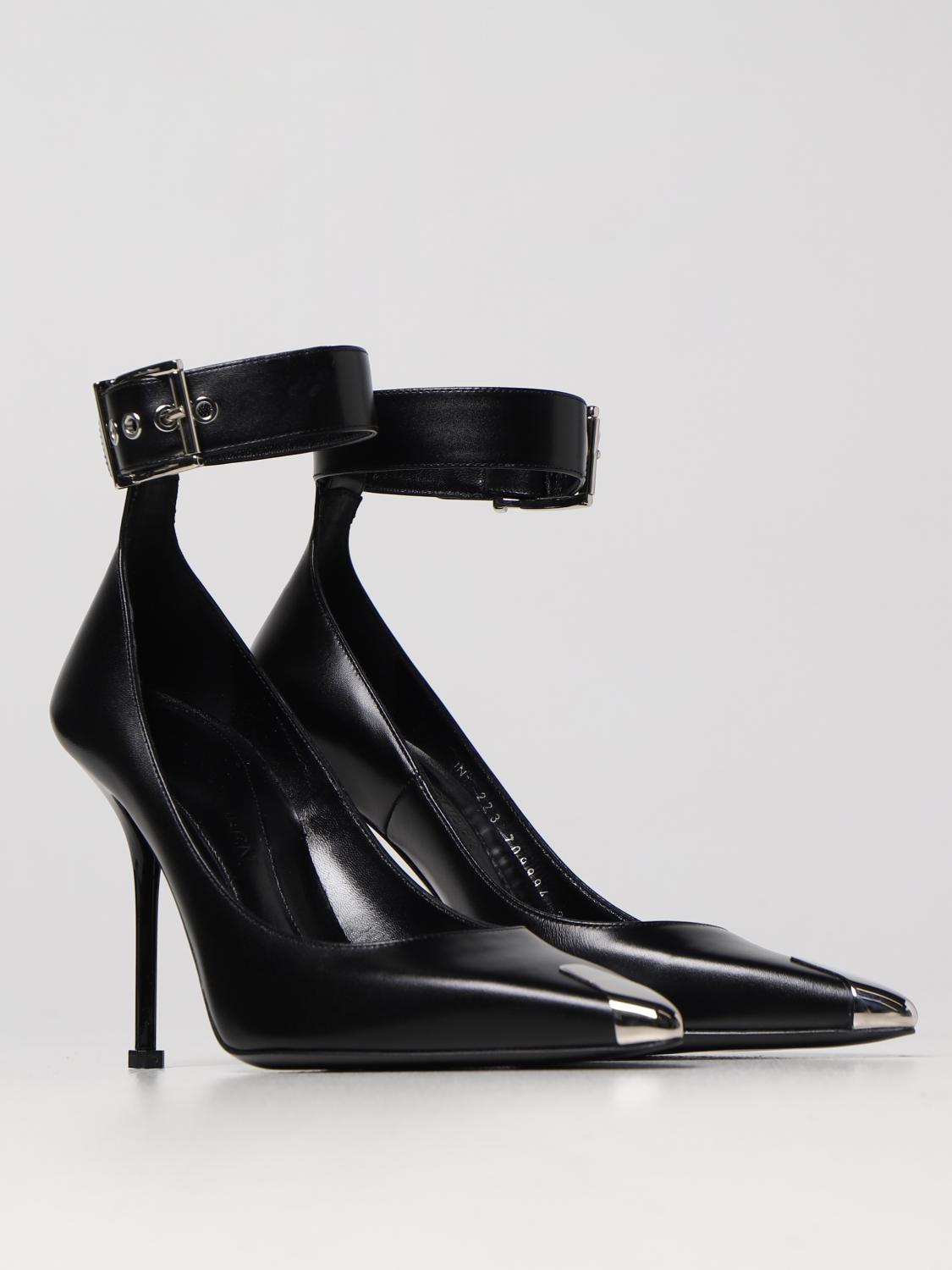 MCQUEEN HIGH HEEL SHOES: McQueen Pump Punk leather pumps, Black - Img 2