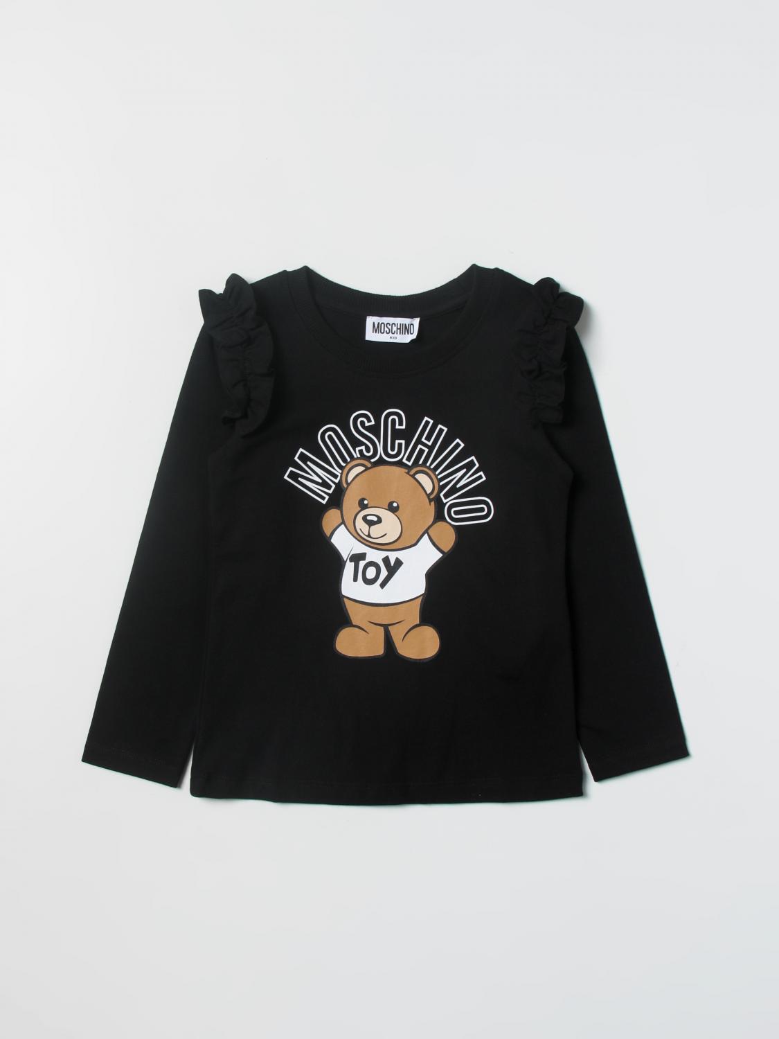 Moschino salopette con orsetto e T-shirt neonata bianco blu main image 1