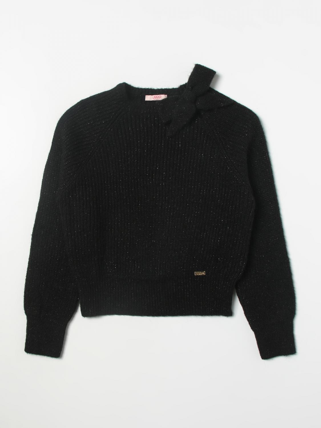 LIU JO PULLOVER: Liu Jo Mädchen Pullover, Schwarz - Img 1