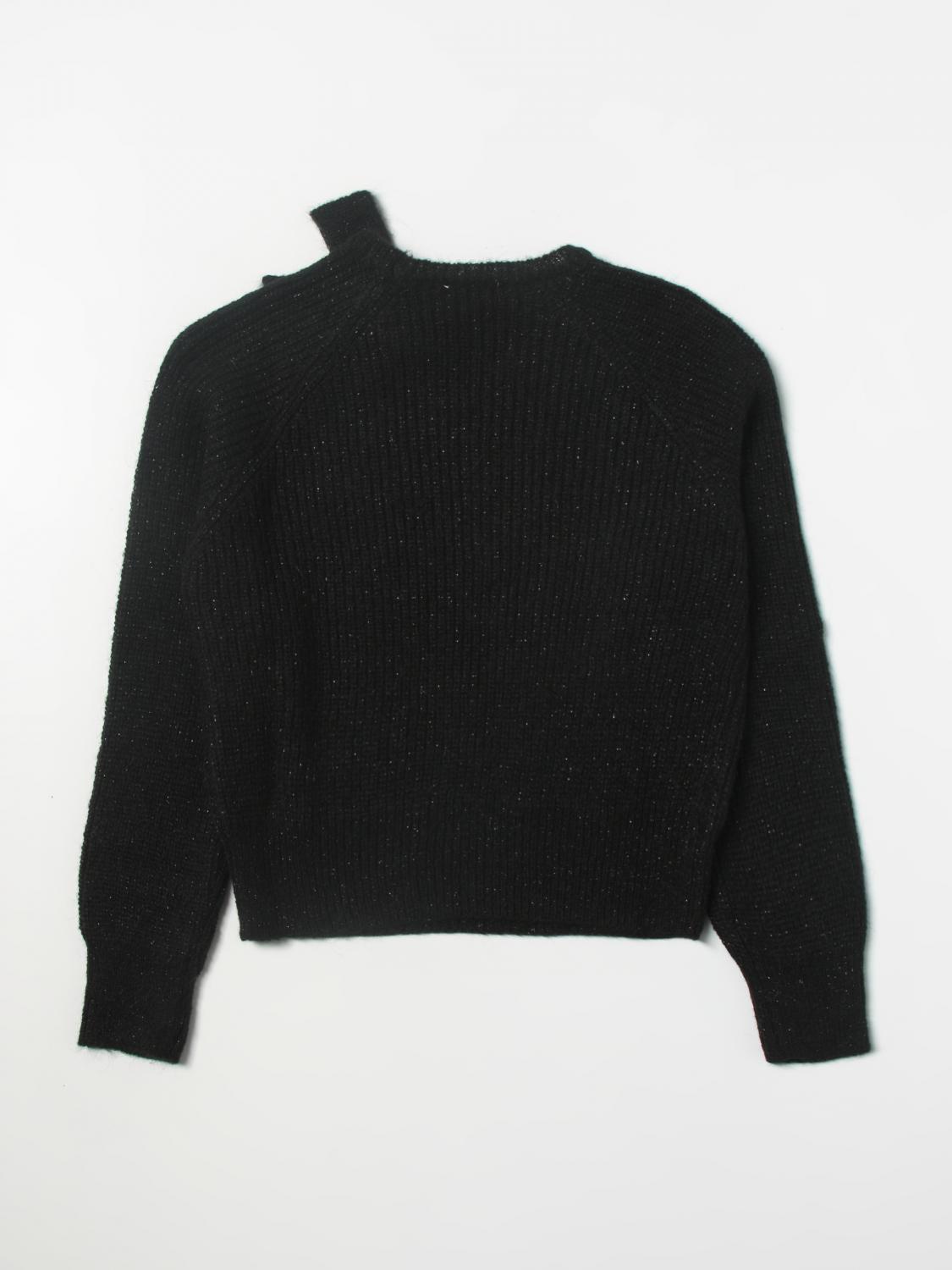 LIU JO PULLOVER: Liu Jo Mädchen Pullover, Schwarz - Img 2