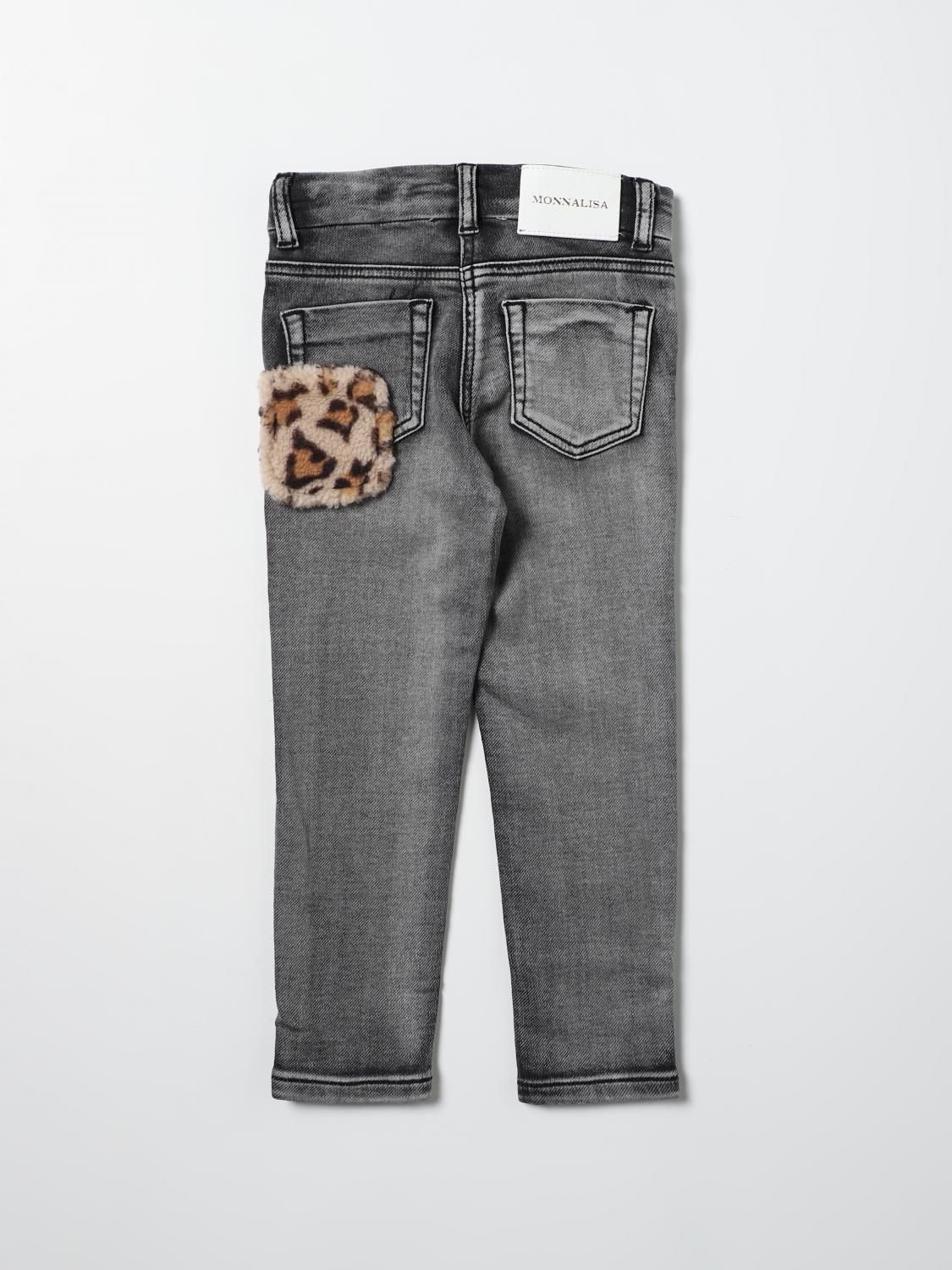 MONNALISA JEANS: Vaquero niños Monnalisa, Negro - Img 2